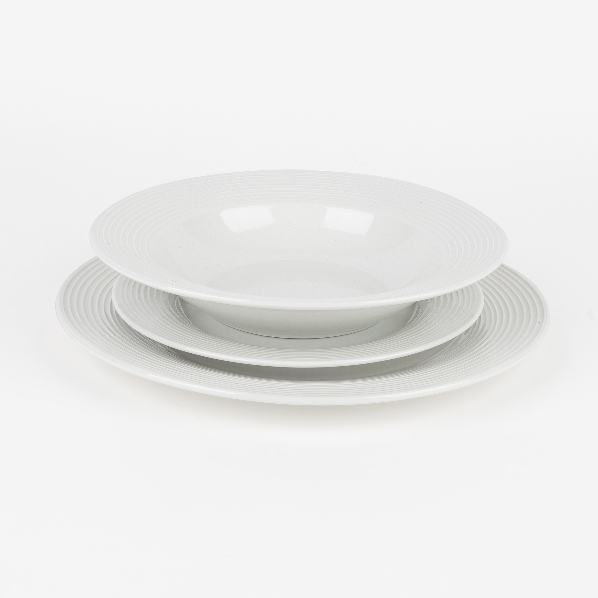 Vajilla de 18 piezas de porcelana Circle