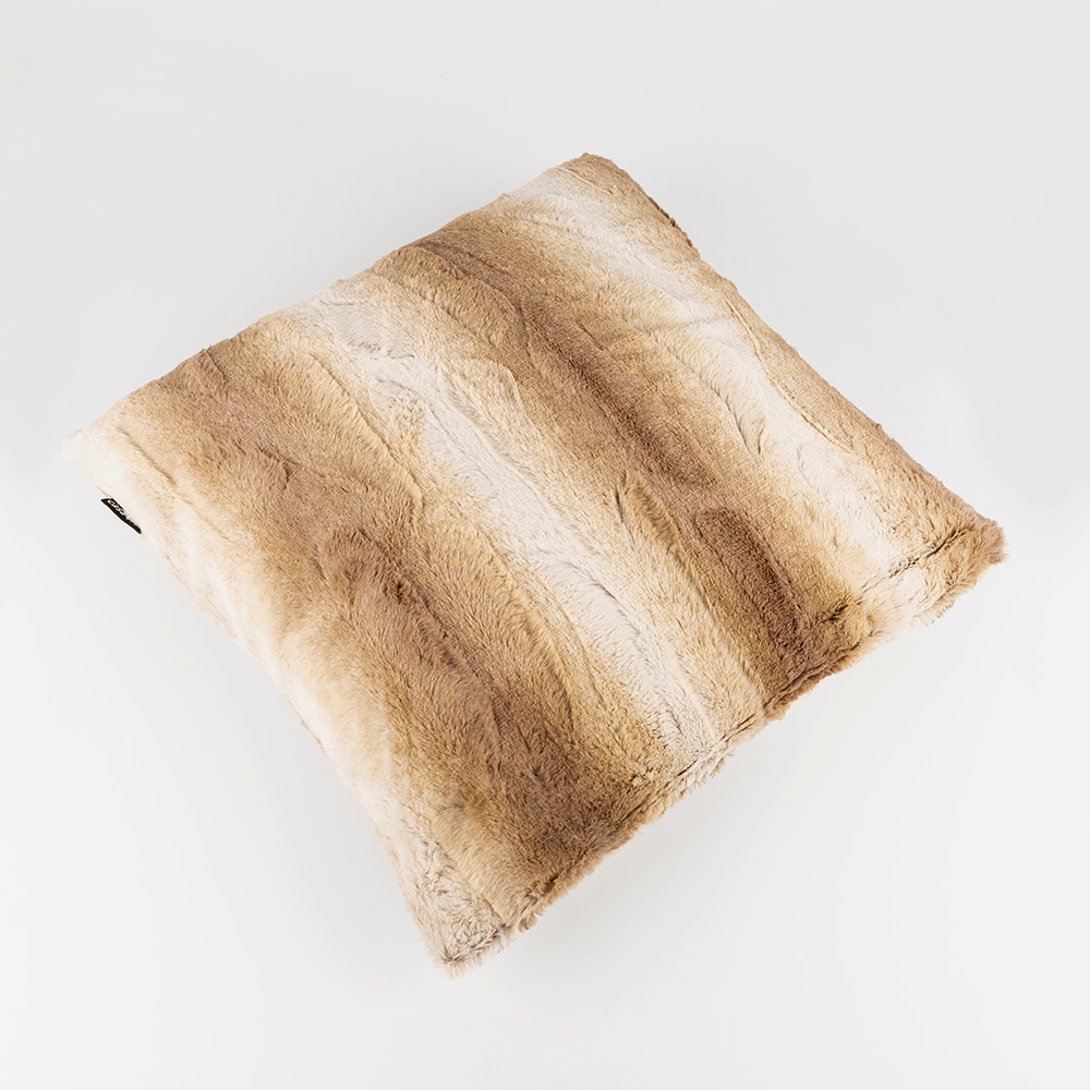 Funda de coj&iacute;n de felpa marr&oacute;n Alp 45x45cm