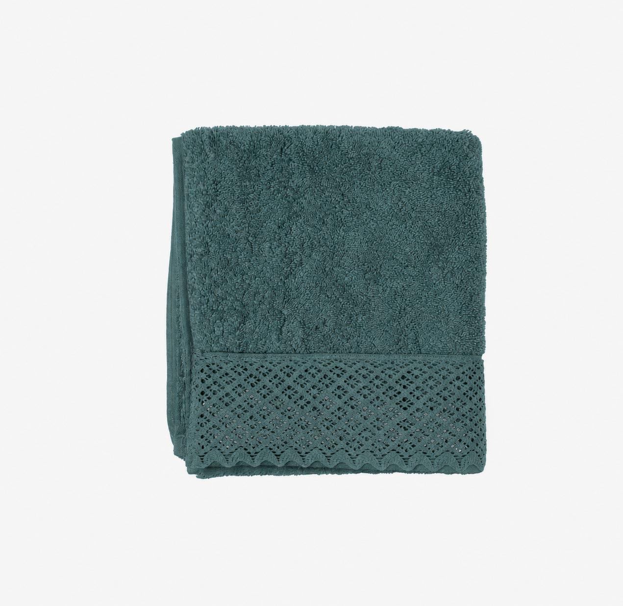 Toalla de lavabo de algod&oacute;n 100% verde Nido 50x100cm - 500 g/m&sup2;