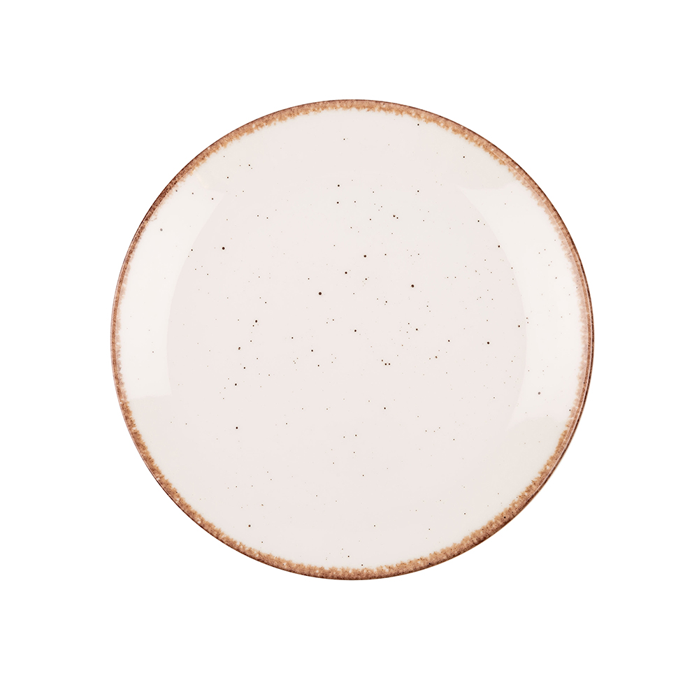 Plato llano blanco de porcelana Eo Side 25cm