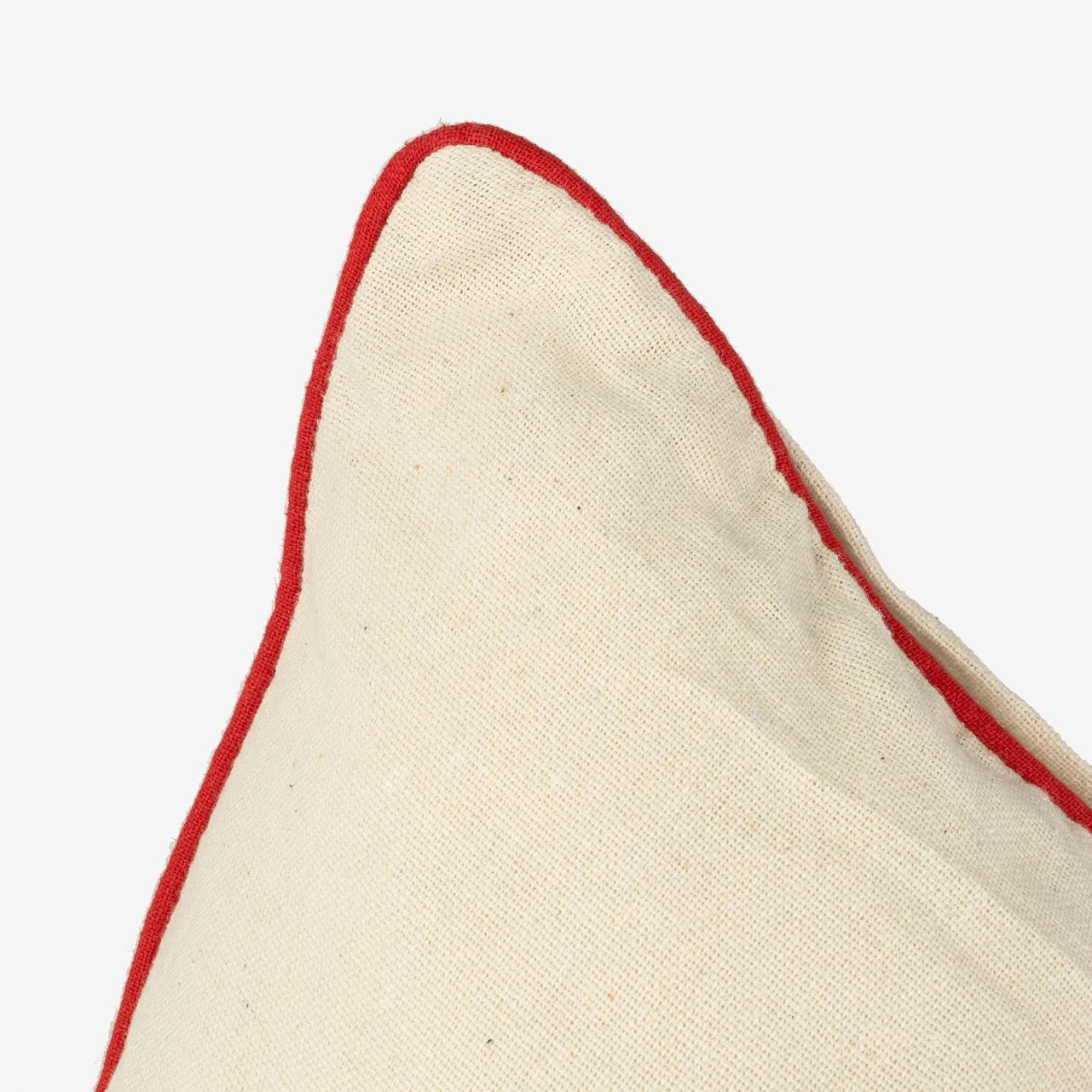 Funda de cojín de algodón con rayas rojas Niza 60x60cm