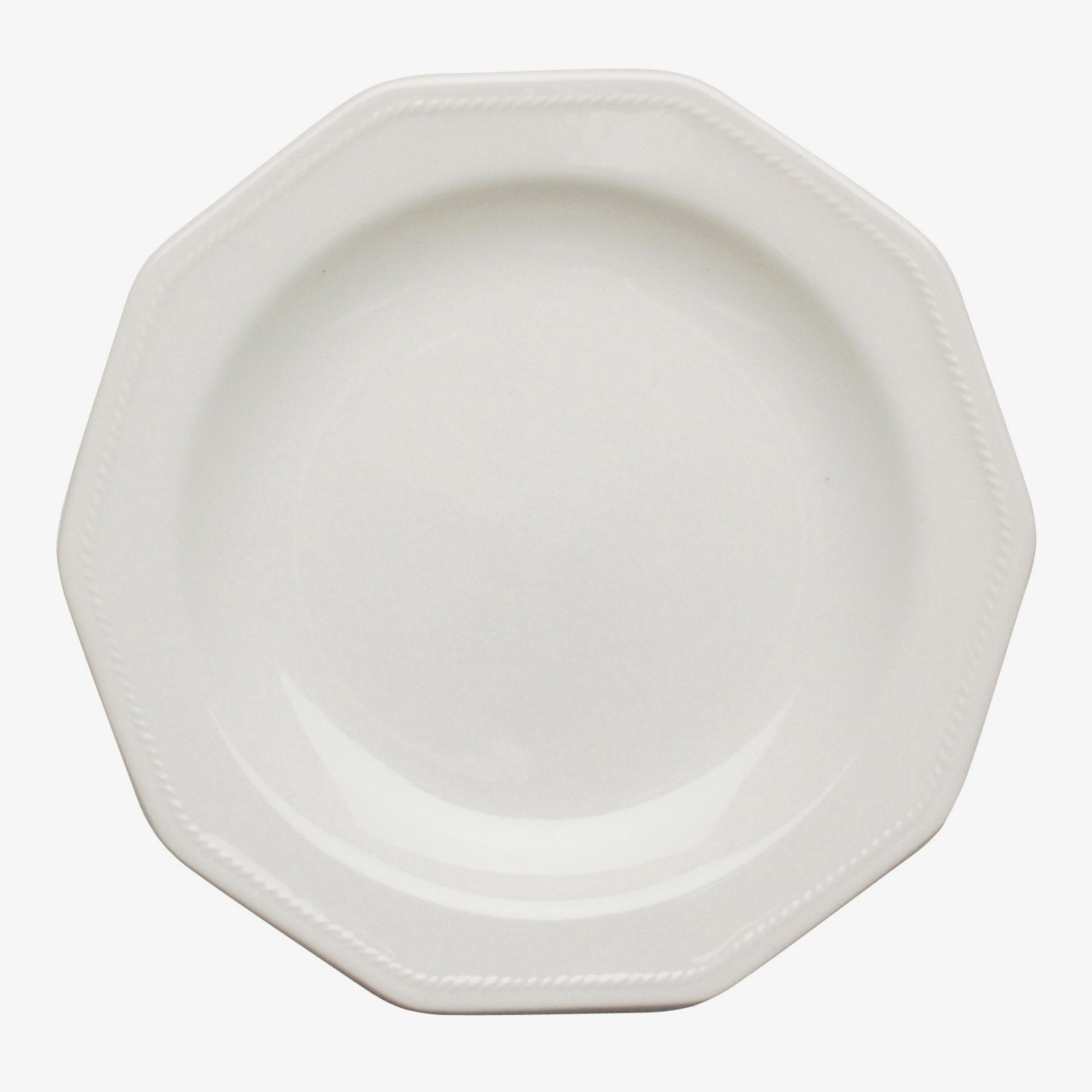 Plato de postre blanco de cer&aacute;mica White windsor &Oslash;20,5cm