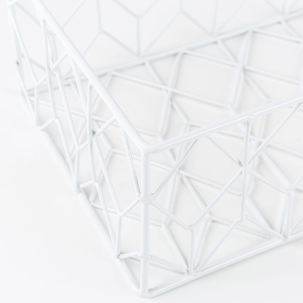 Frutero rectangular Net color blanco 27x17x10cm