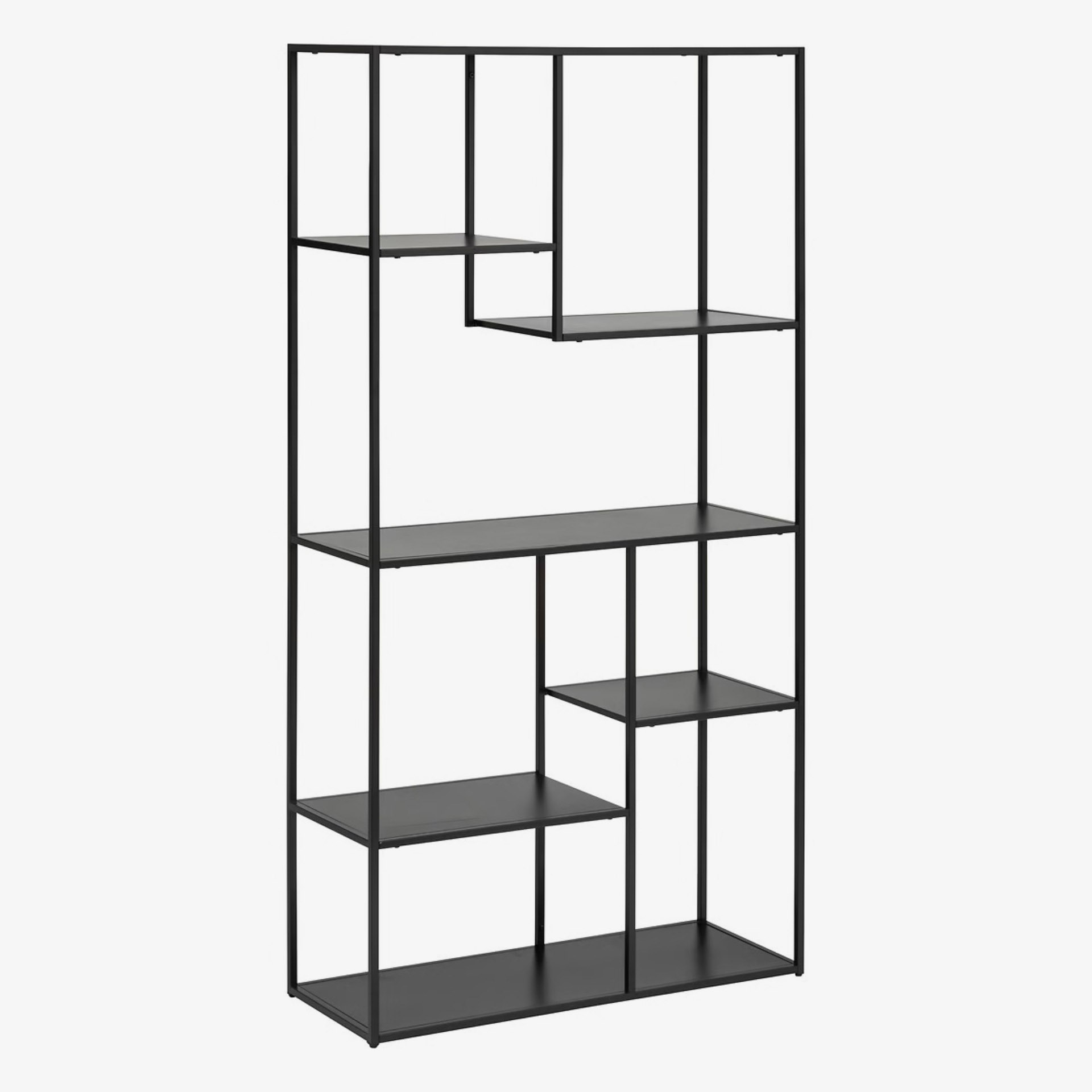 Estanter&iacute;a de 6 niveles negra de metal Ceyra 180cm 