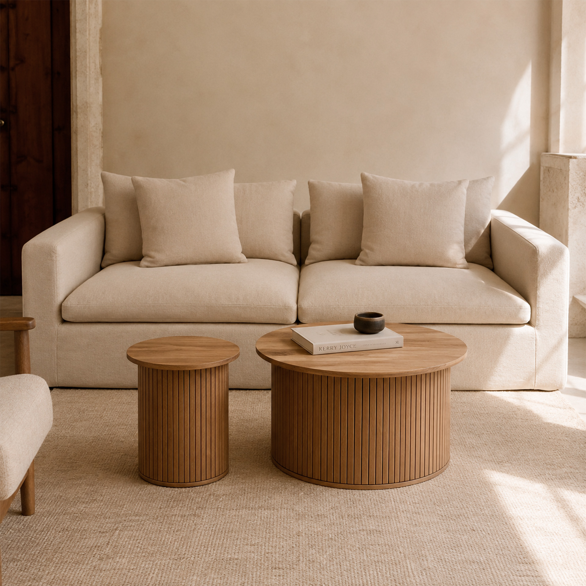 Mesa auxiliar de madera MDF Tulia &Oslash;45x50cm