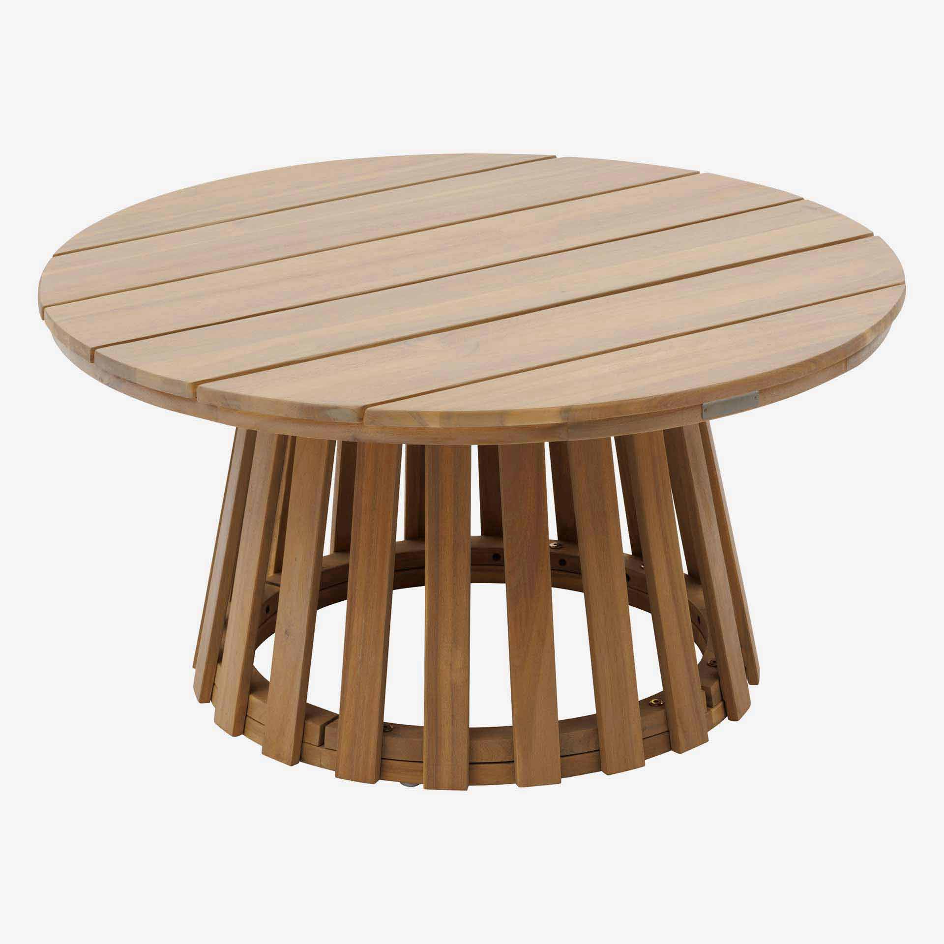 Mesa auxiliar de jard&iacute;n de madera de acacia Osnik &Oslash;80x40cm