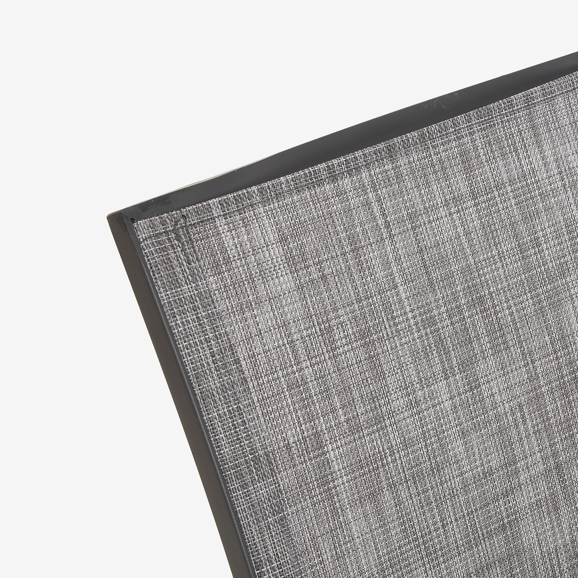 Silla de jardín apilable de aluminio y textilene gris 58x65x91,5cm