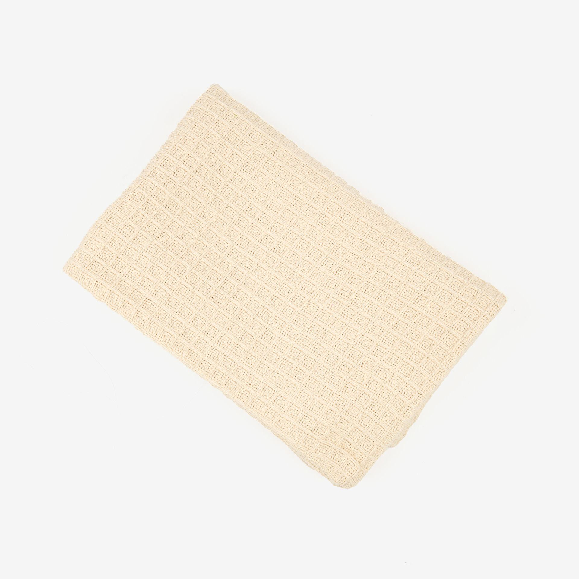 Funda de cojín de algodón natural Waffle 30x45cm