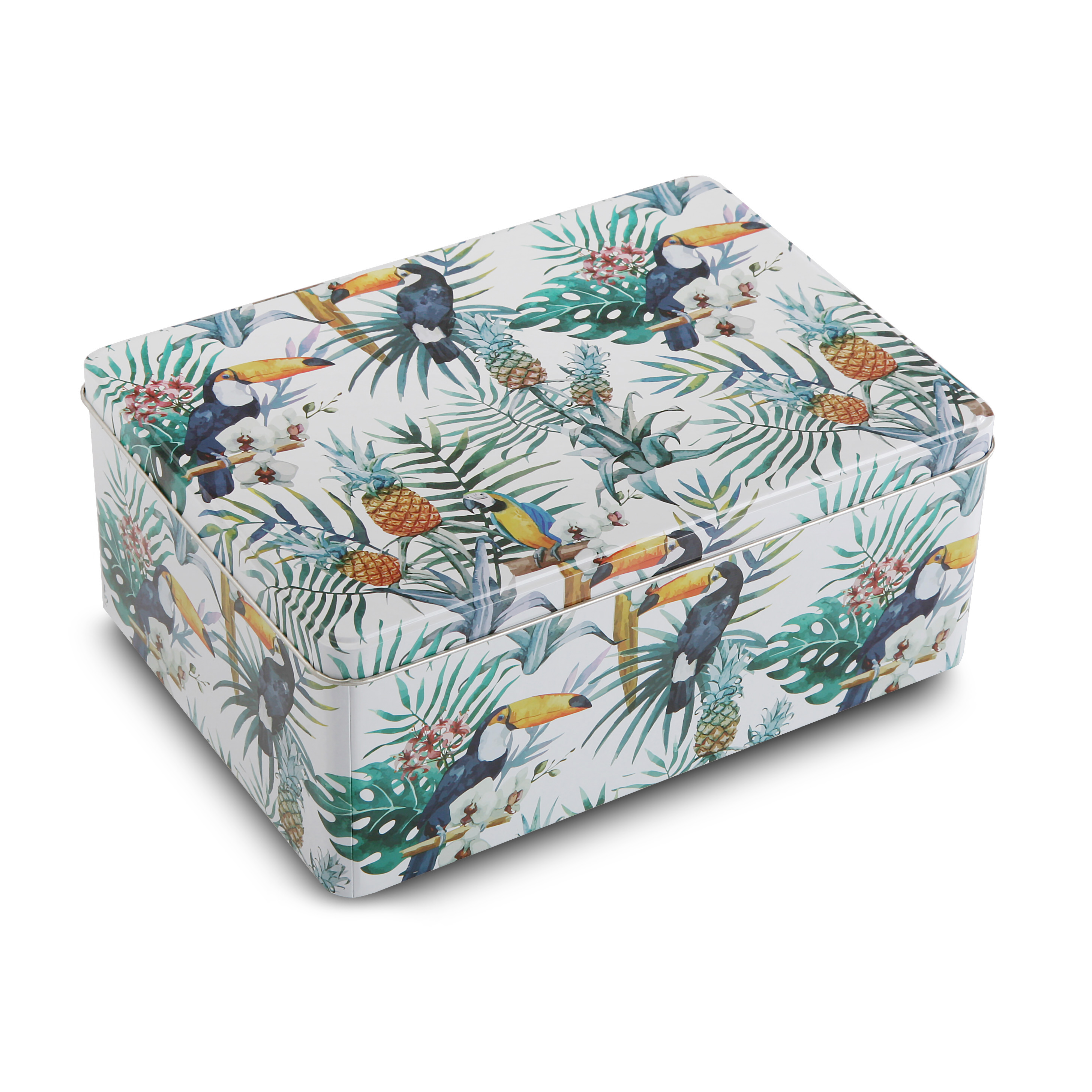 Caja metal grande Piña 22x16x9cm