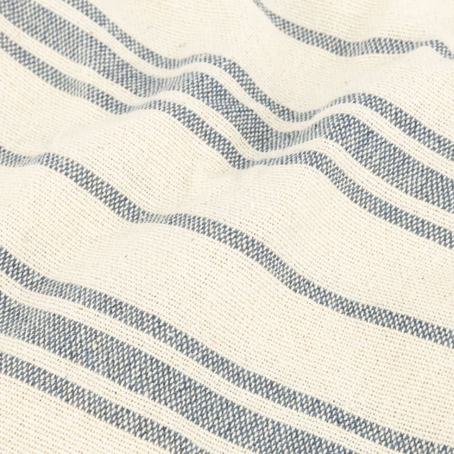 Plaid de algodón con rayas azules Niza 125x15cm