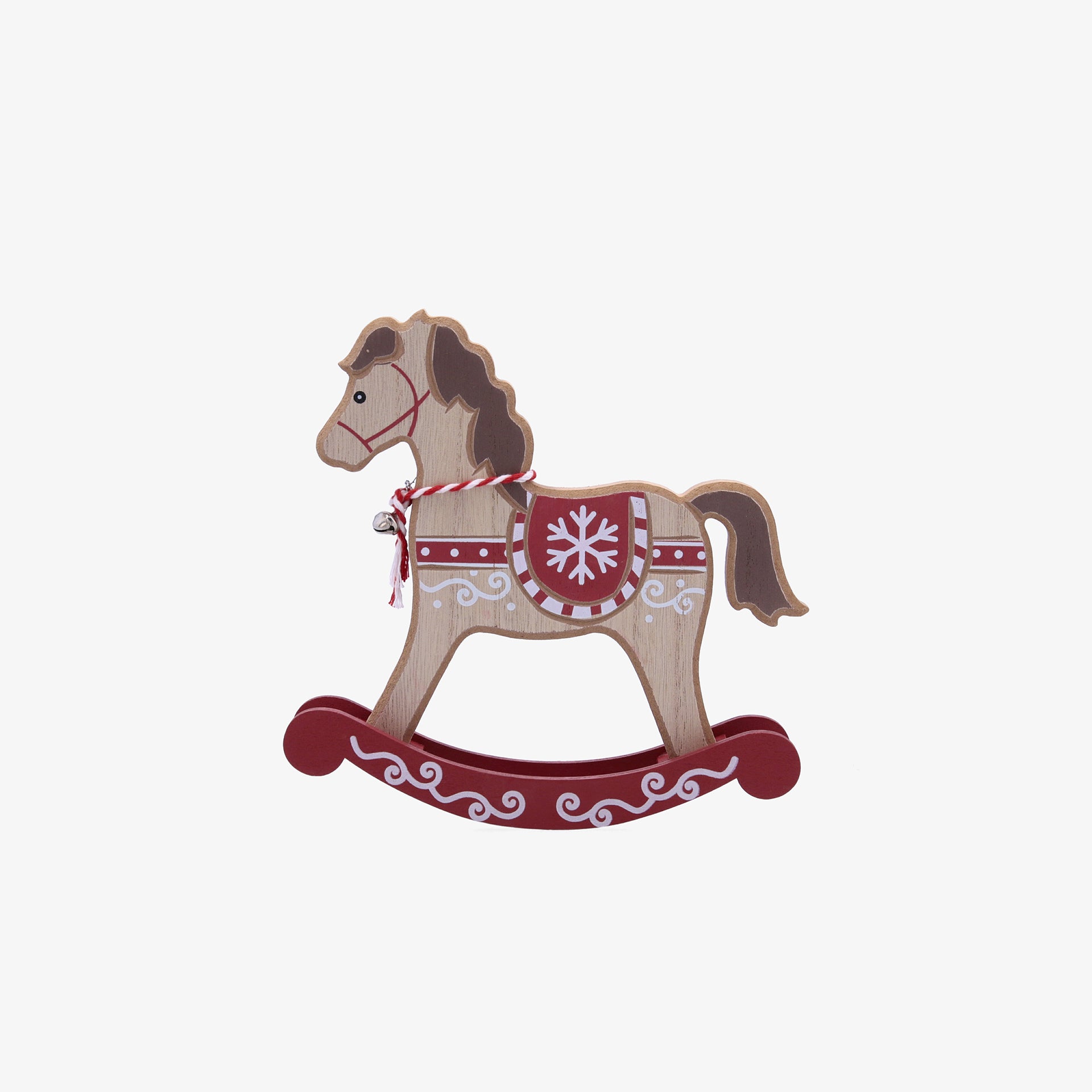 Figura decorativa navideña de caballo 18x18cm