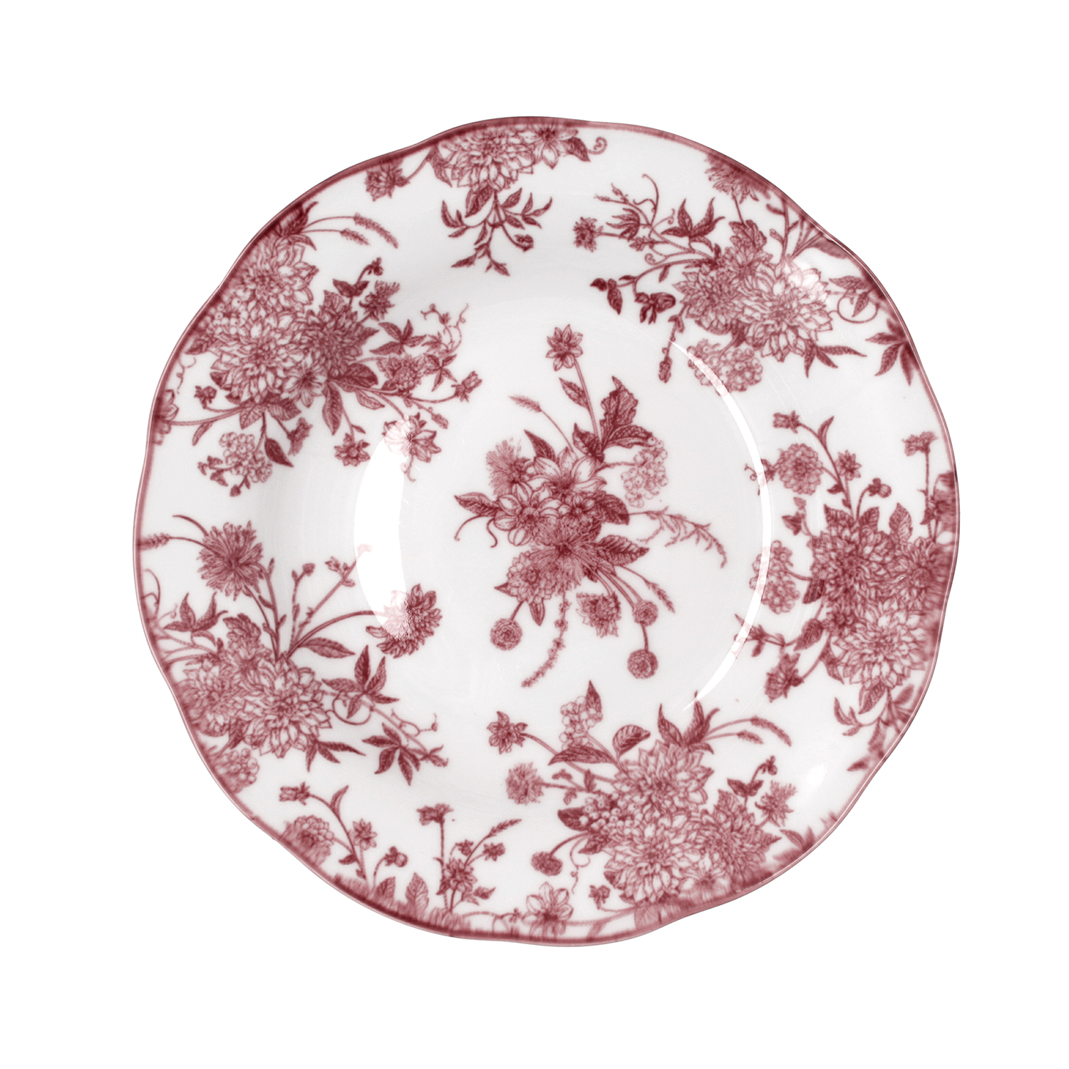 Plato hondo burdeos de porcelana Charlotte &Oslash;22cm