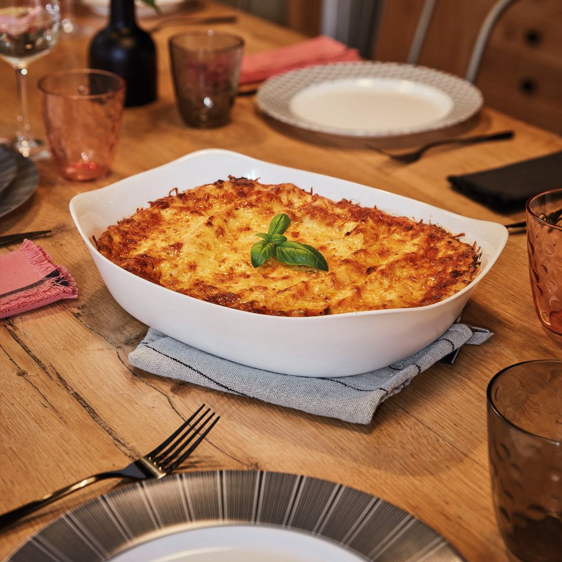 Fuente para horno rectangular opal Oven 34x25x7cm