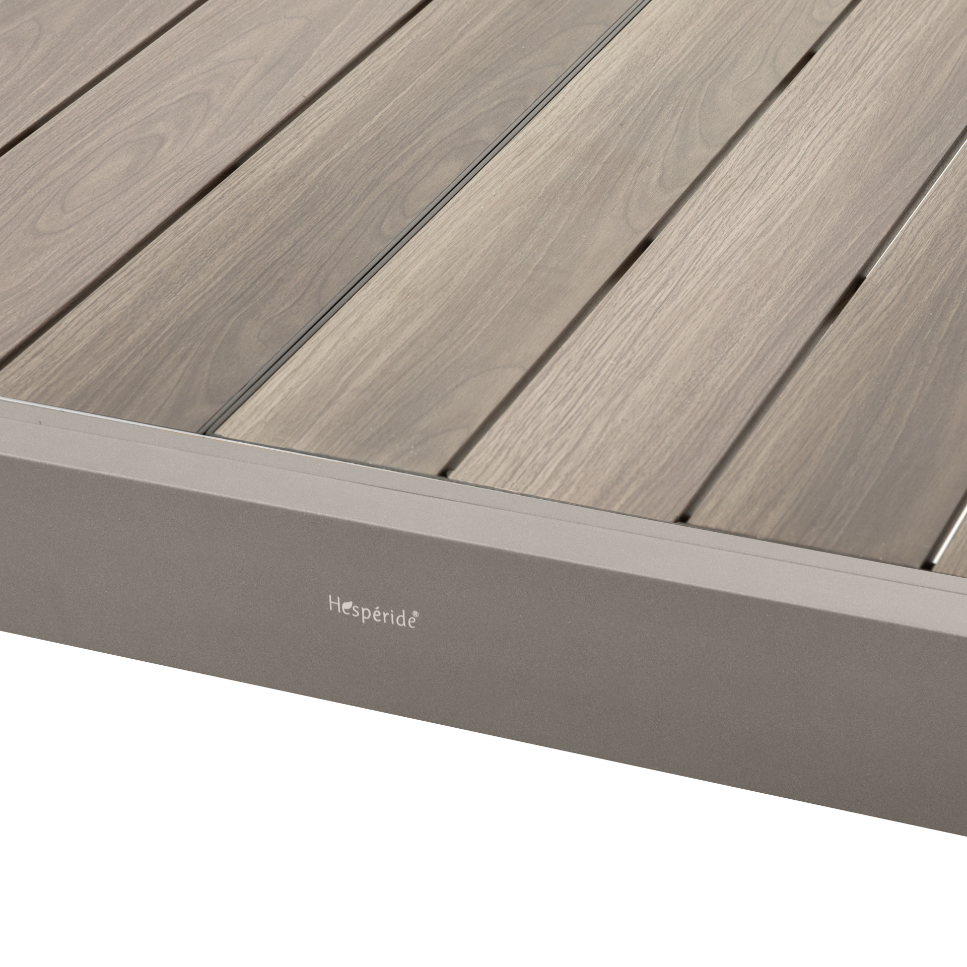 Mesa extensible gris de aluminio Palma 90/180cm