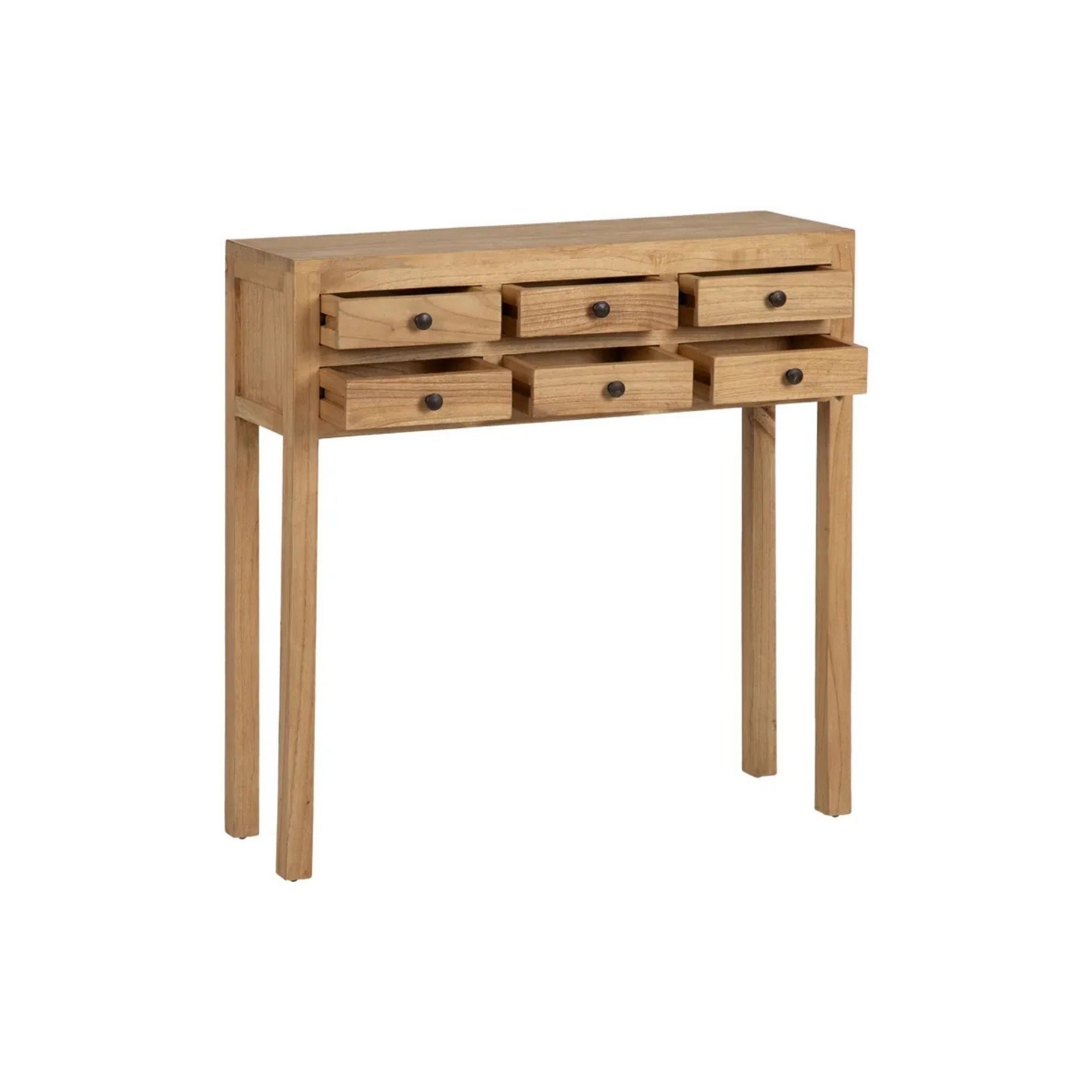 Consola de madera de mindi 85x26x85cm