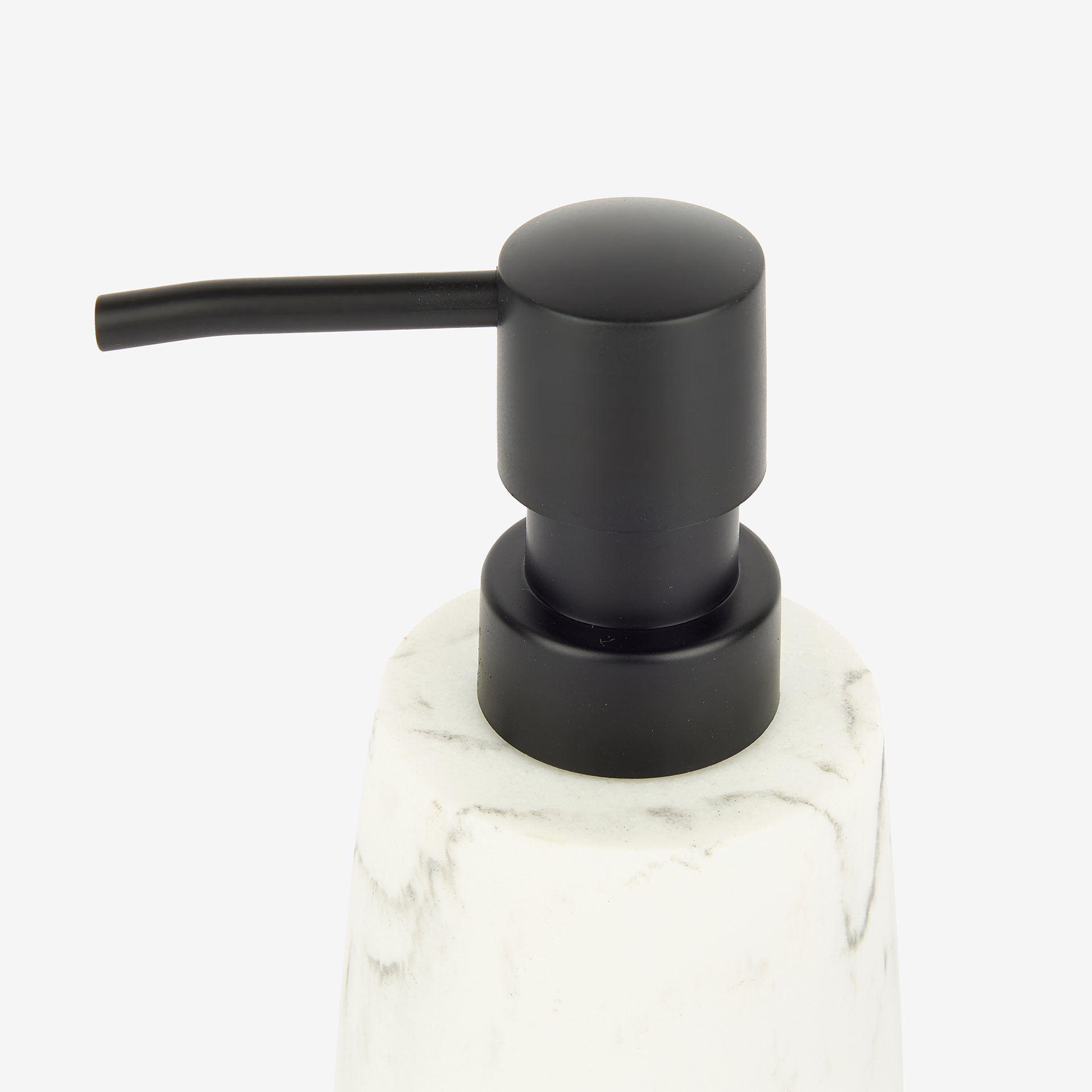 Dispensador de jabón de baño efecto mármol Fem Ø8x19cm