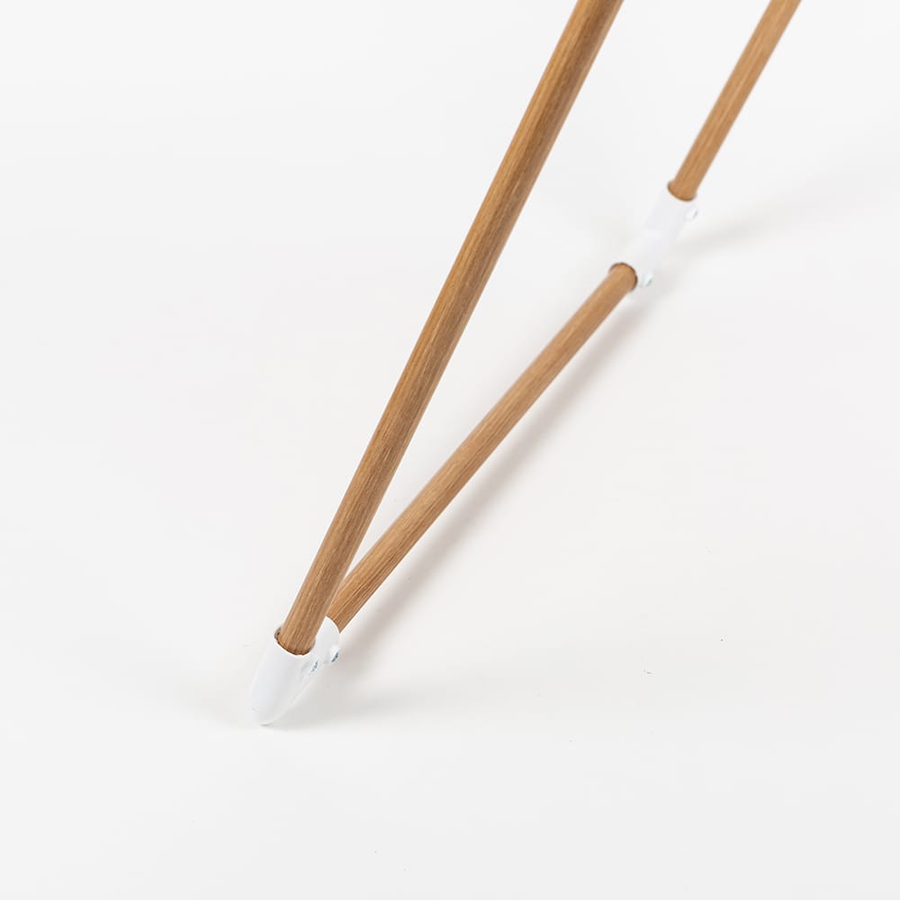 Tendedero plegable de acero inoxidable efecto madera 139x51x92cm