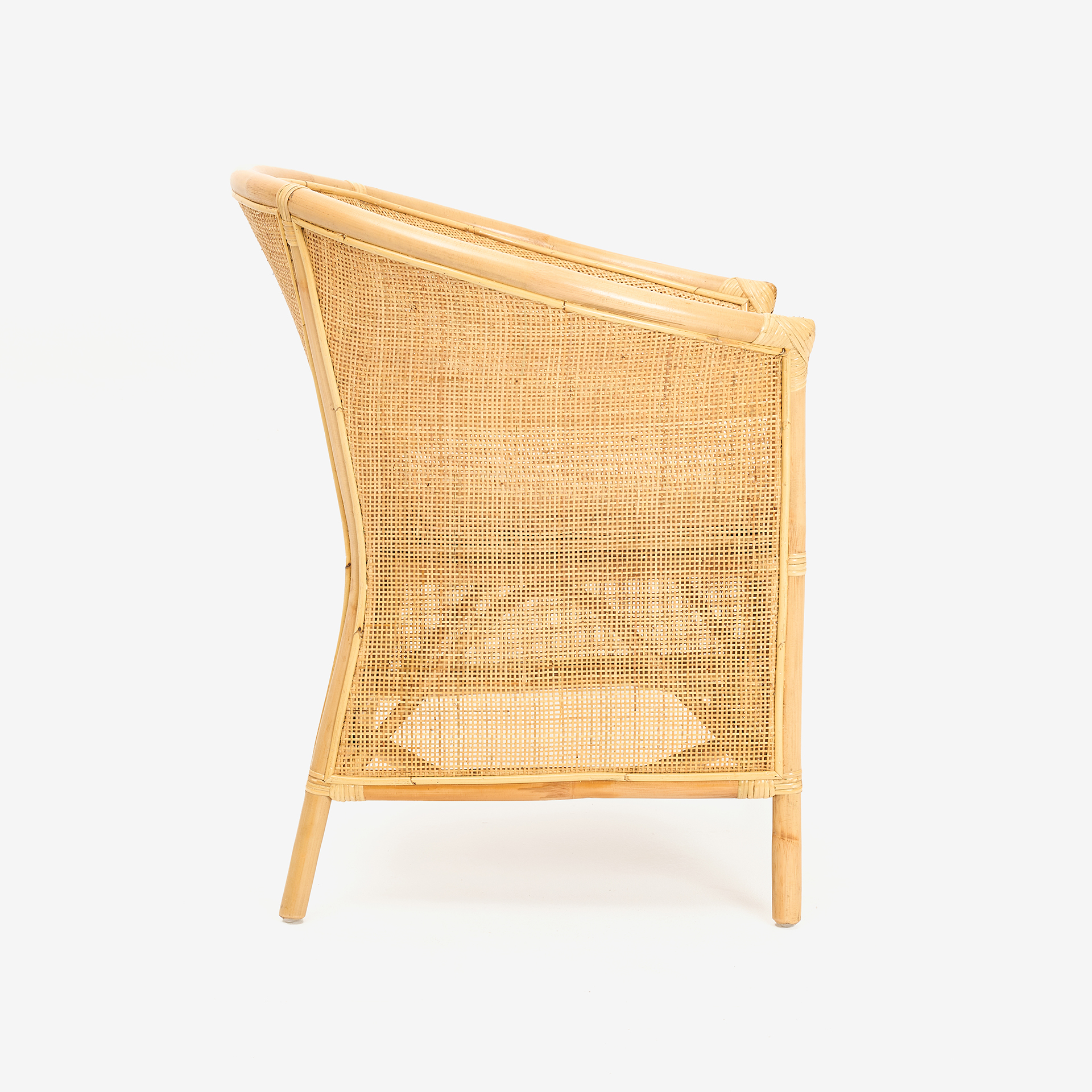 Butaca de ratán beige Milos 76x65x80cm