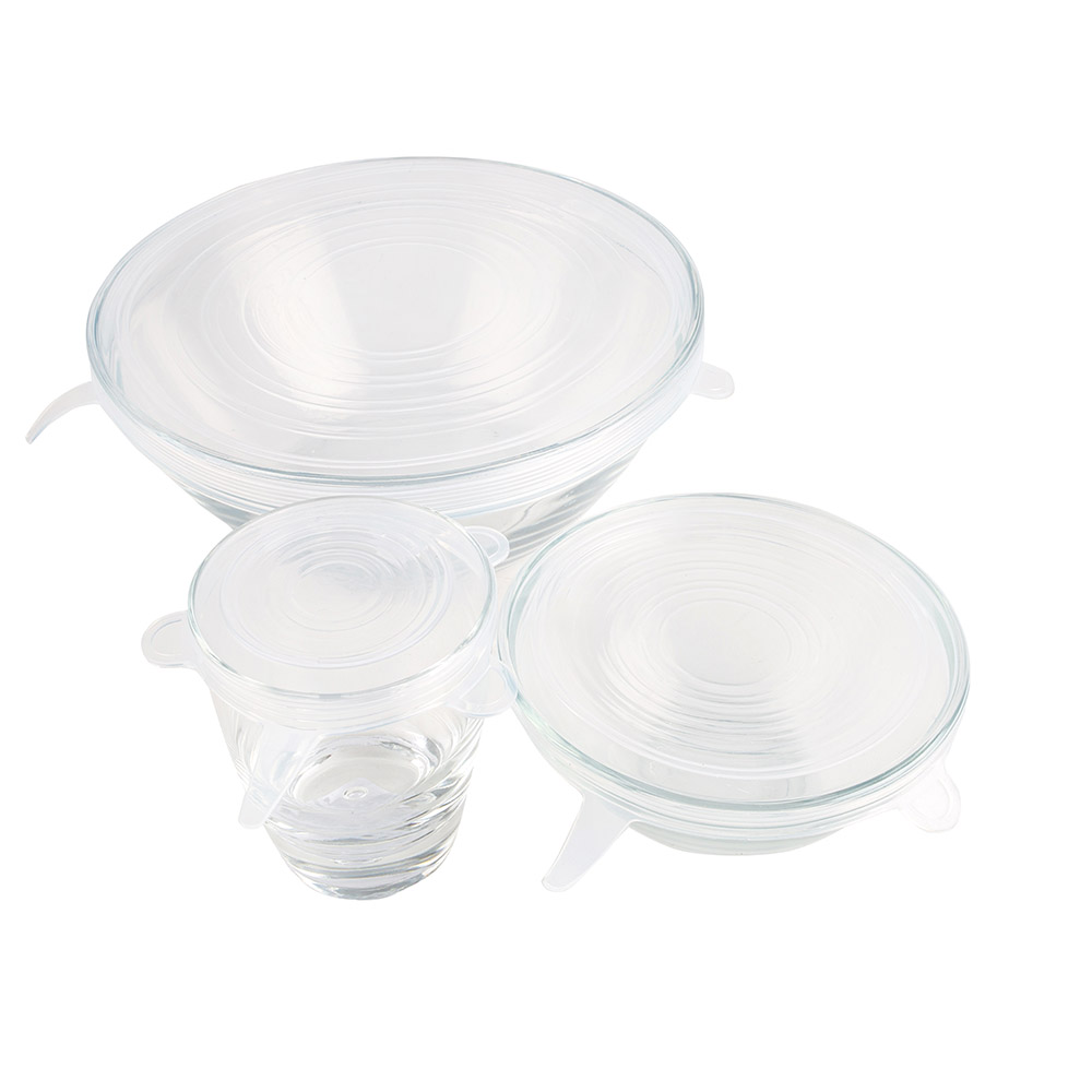 Set de 6 tapas de silicona reutilizables