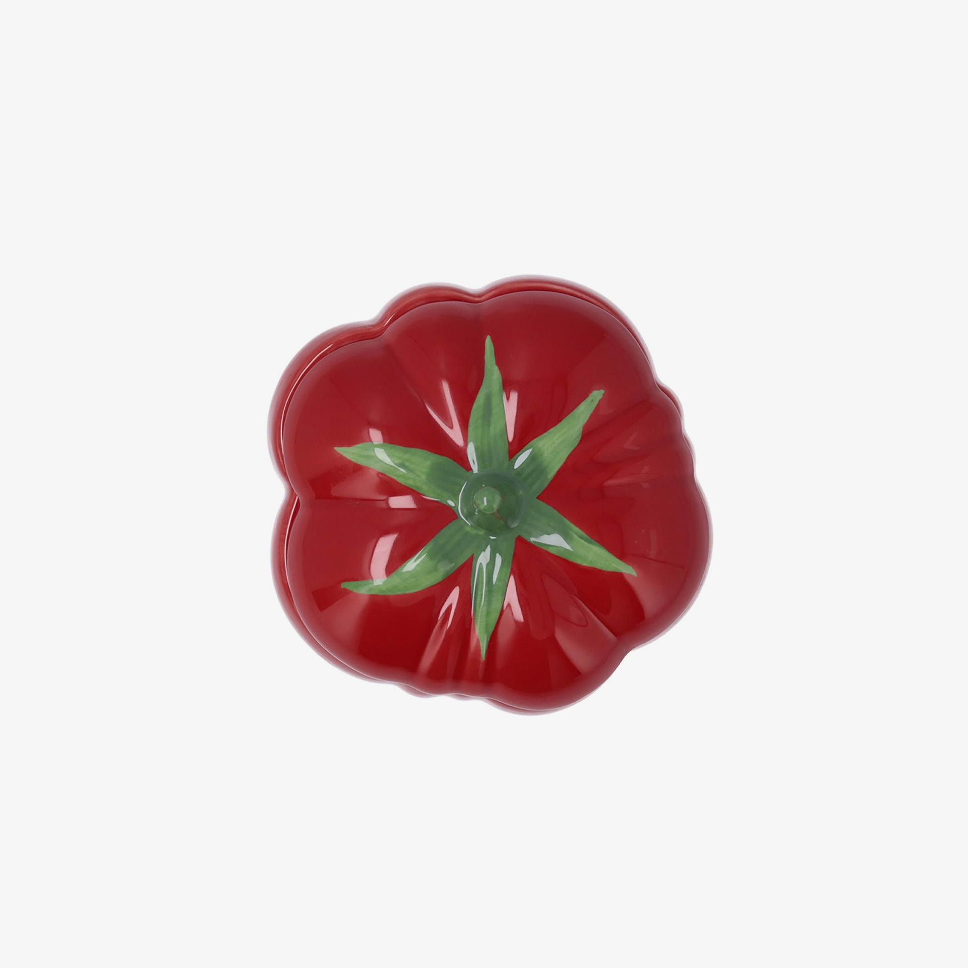 Bol con tapa de tomate rojo de porcelana Huerta 15,5x12cm 