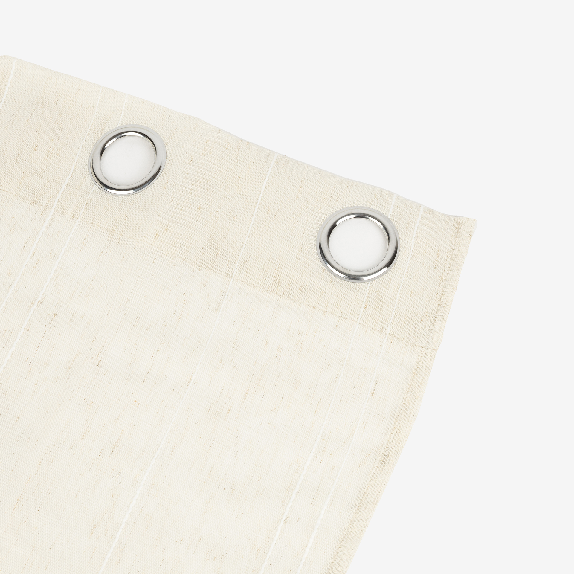 Cortina de lino blanca con rayas 140x260cm