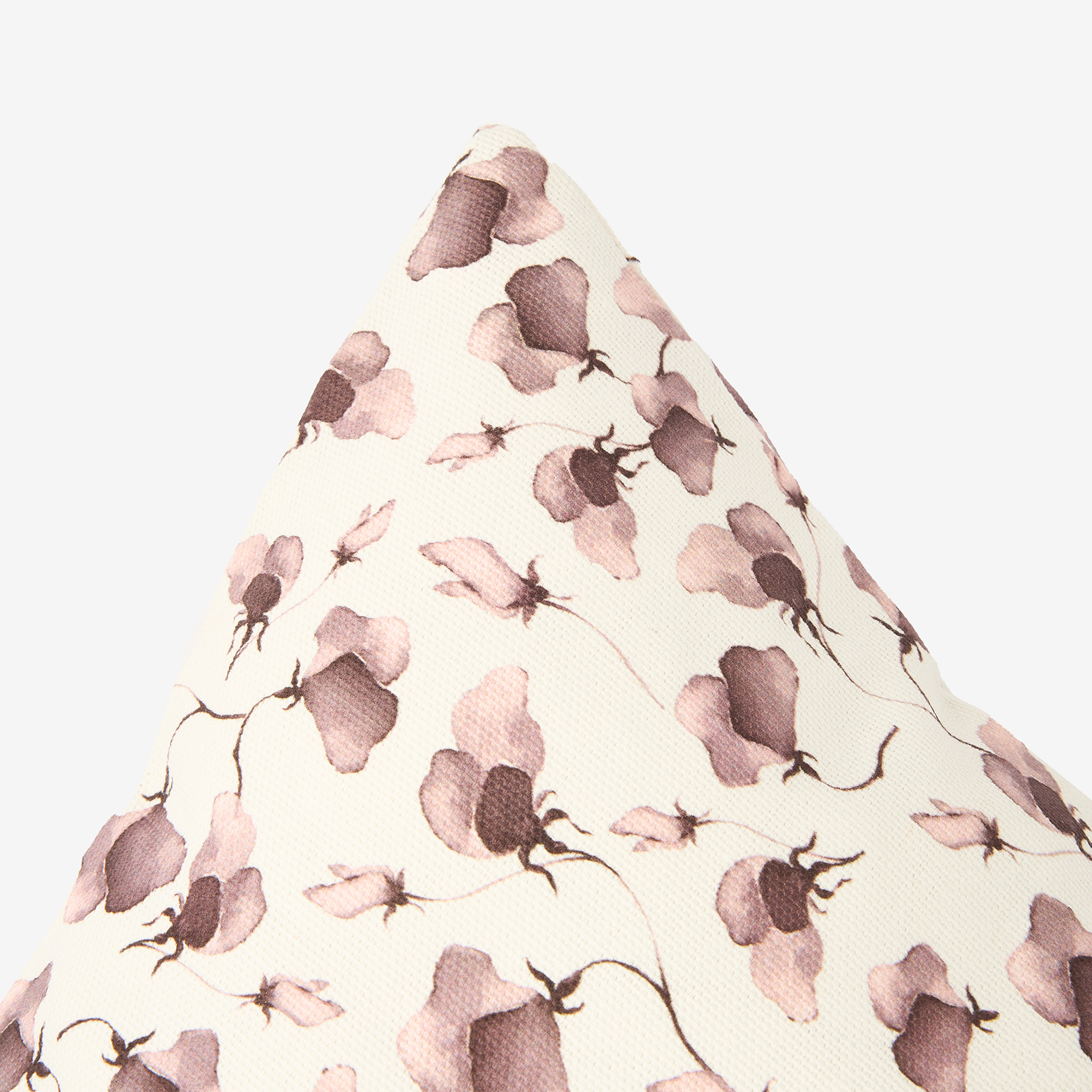 Funda de cojín de algodón rosa Amapola 45x45cm