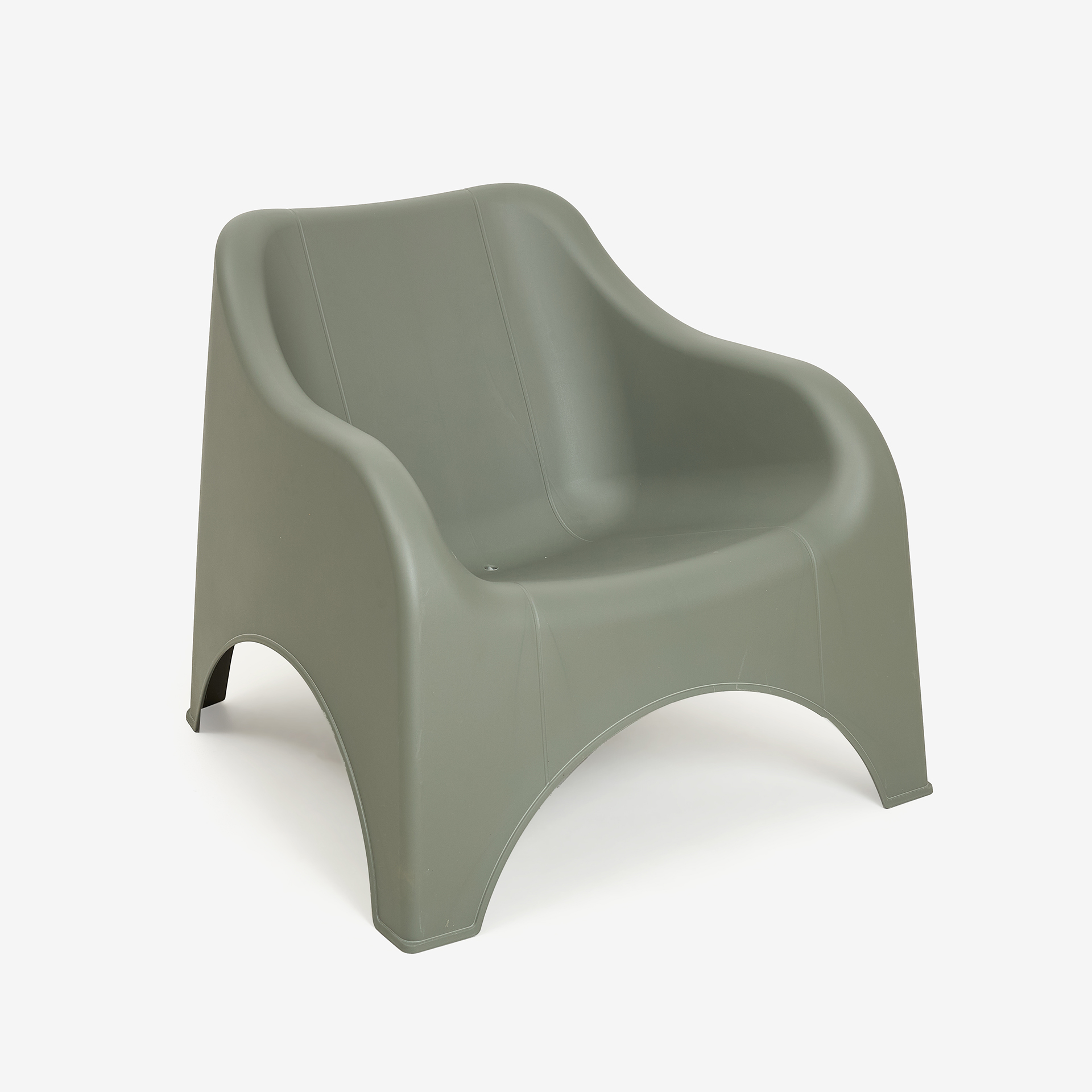 Silla de jard&iacute;n apilable de polipropileno verde Patmos 78x71x79cm