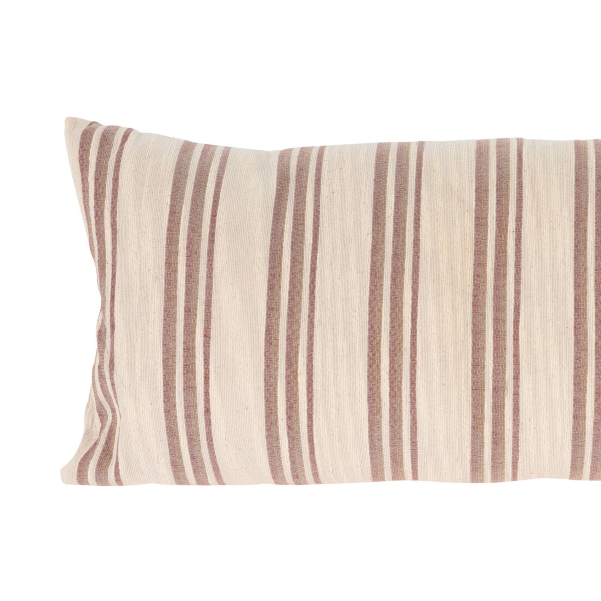 Coj&iacute;n rectangular de algod&oacute;n estampado rayas 70x30cm