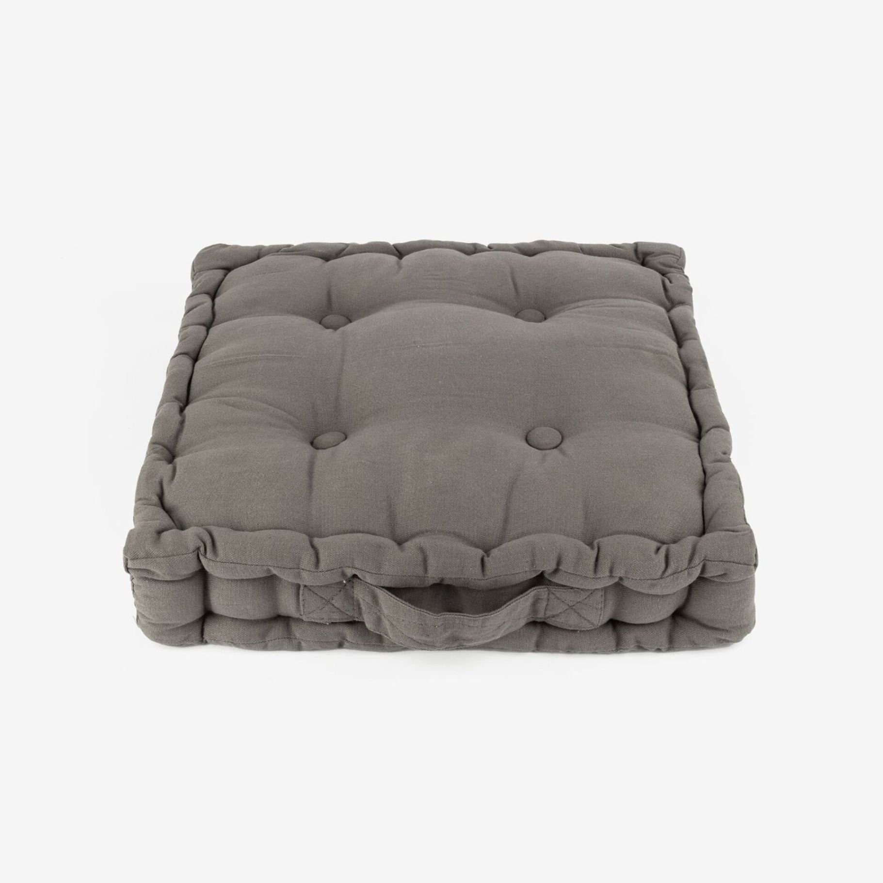 Coj&iacute;n para silla de algod&oacute;n gris 40x40x8cm