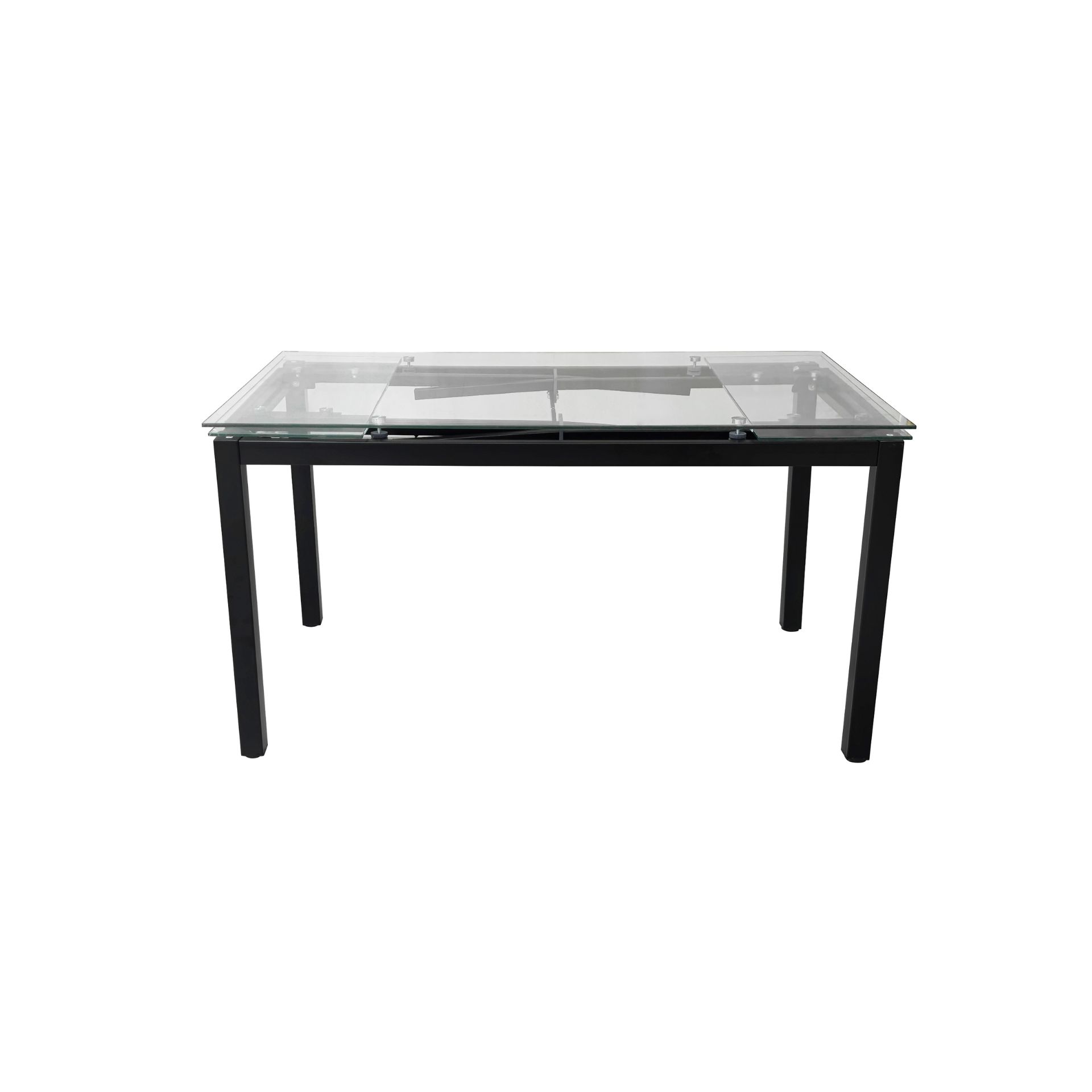 Mesa de comedor extensible de cristal Praga 200/140x80x76cm