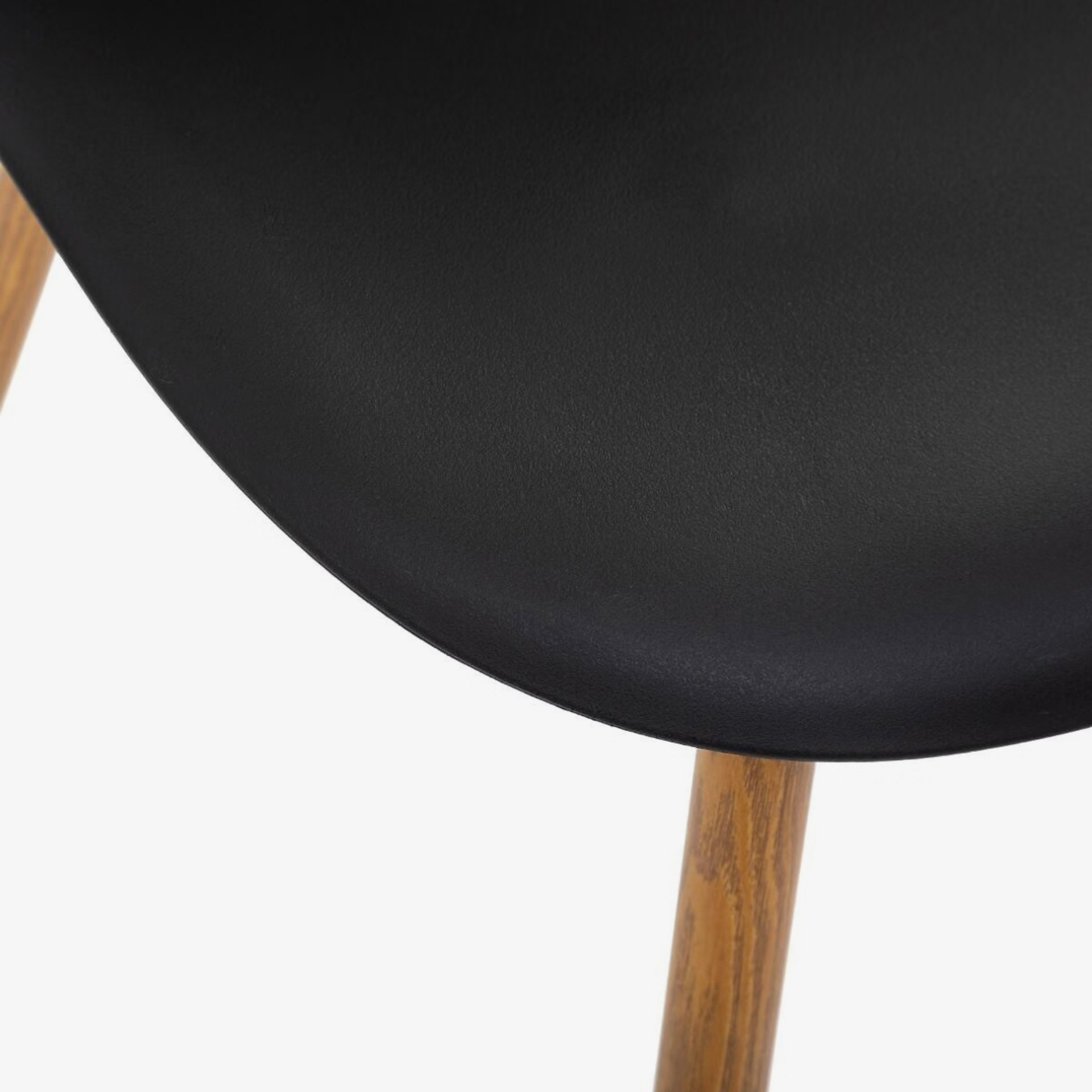 Silla de comedor de polipropileno negro Orel 