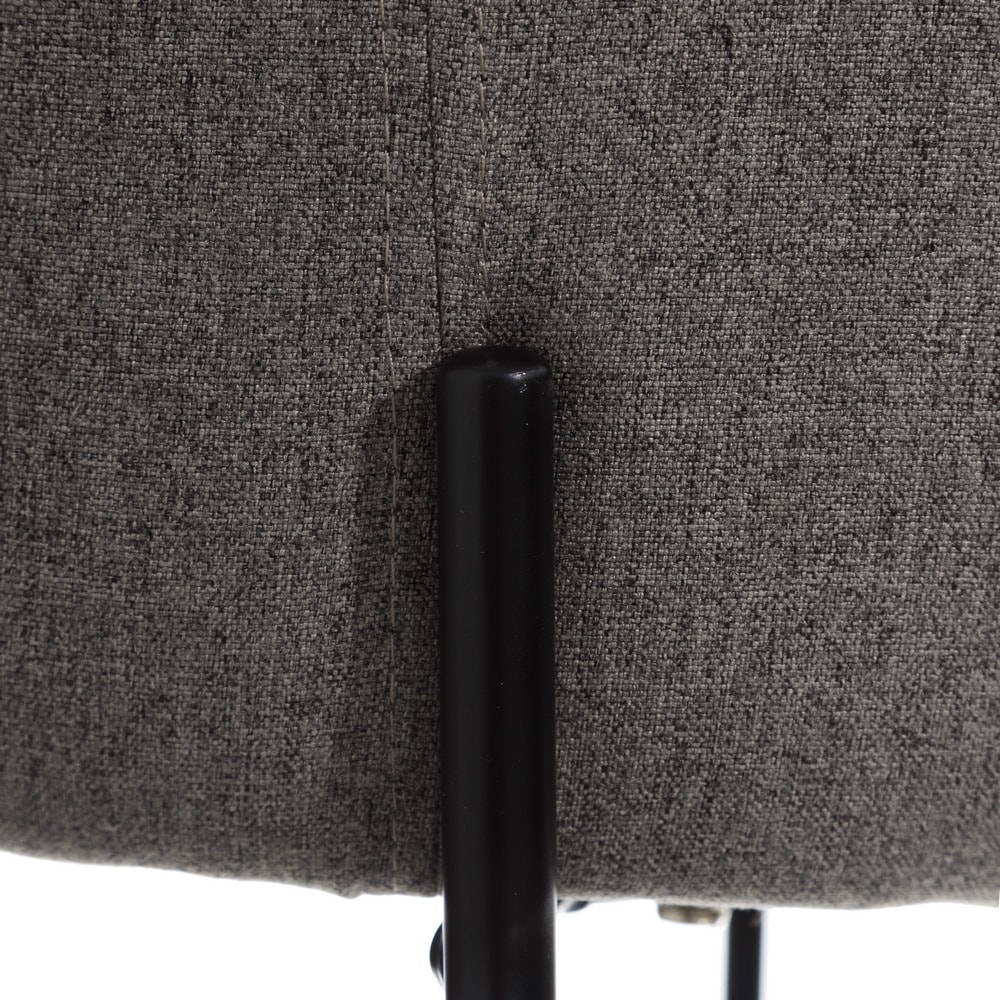 Set de 2 sillas de comedor de metal con tela gris Caleb 50x54x78cm