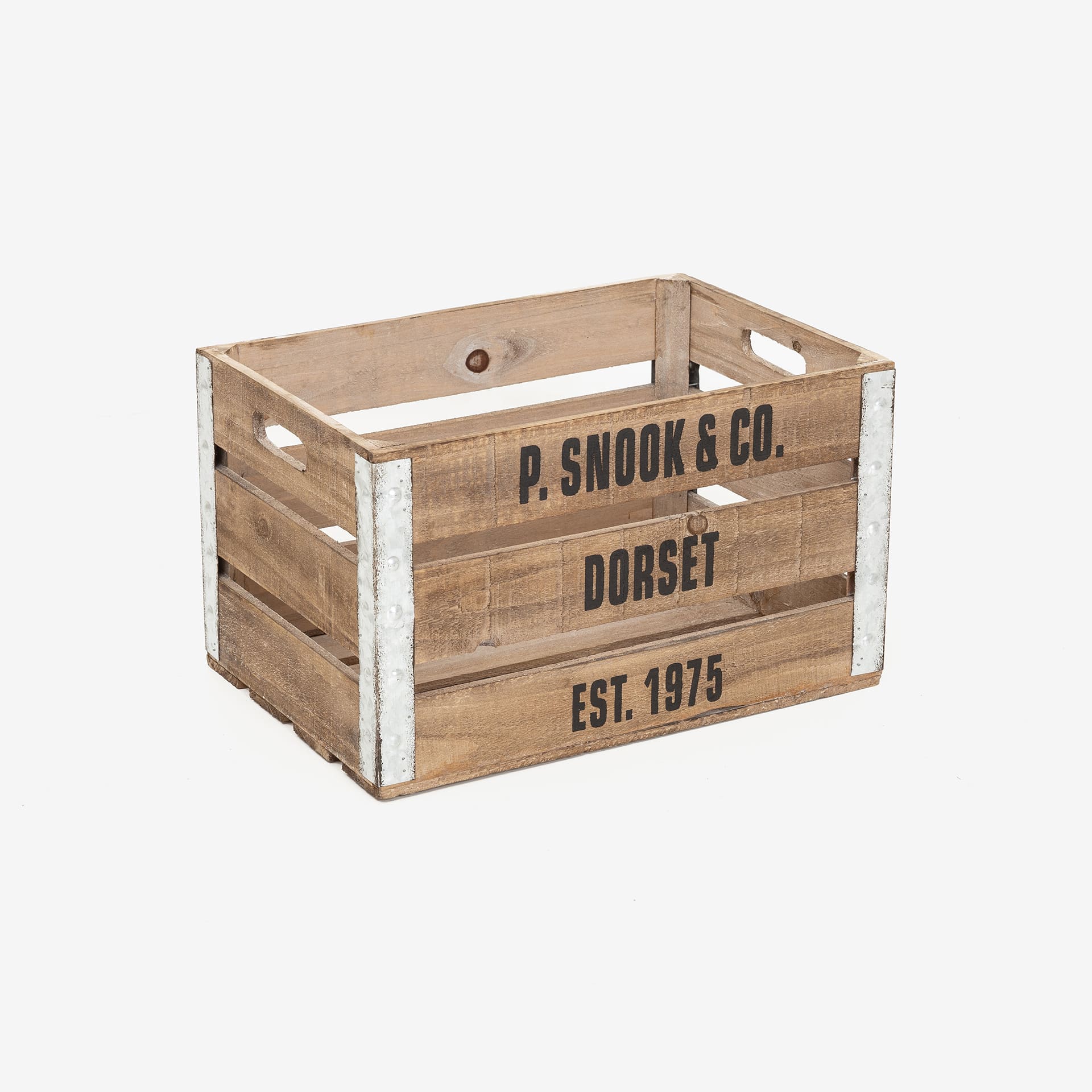 Caja listones madera Kim 44x31x26cm