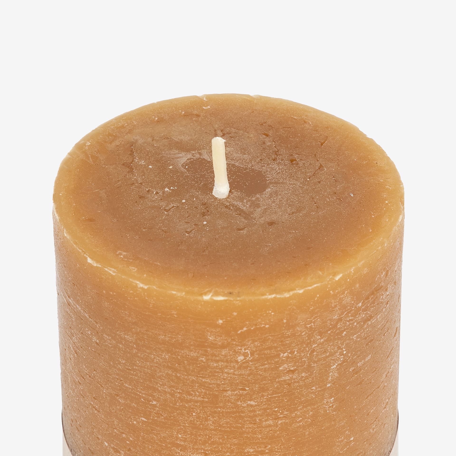 Vela decorativa cilindro marr&oacute;n Kanea &Oslash;7x10cm