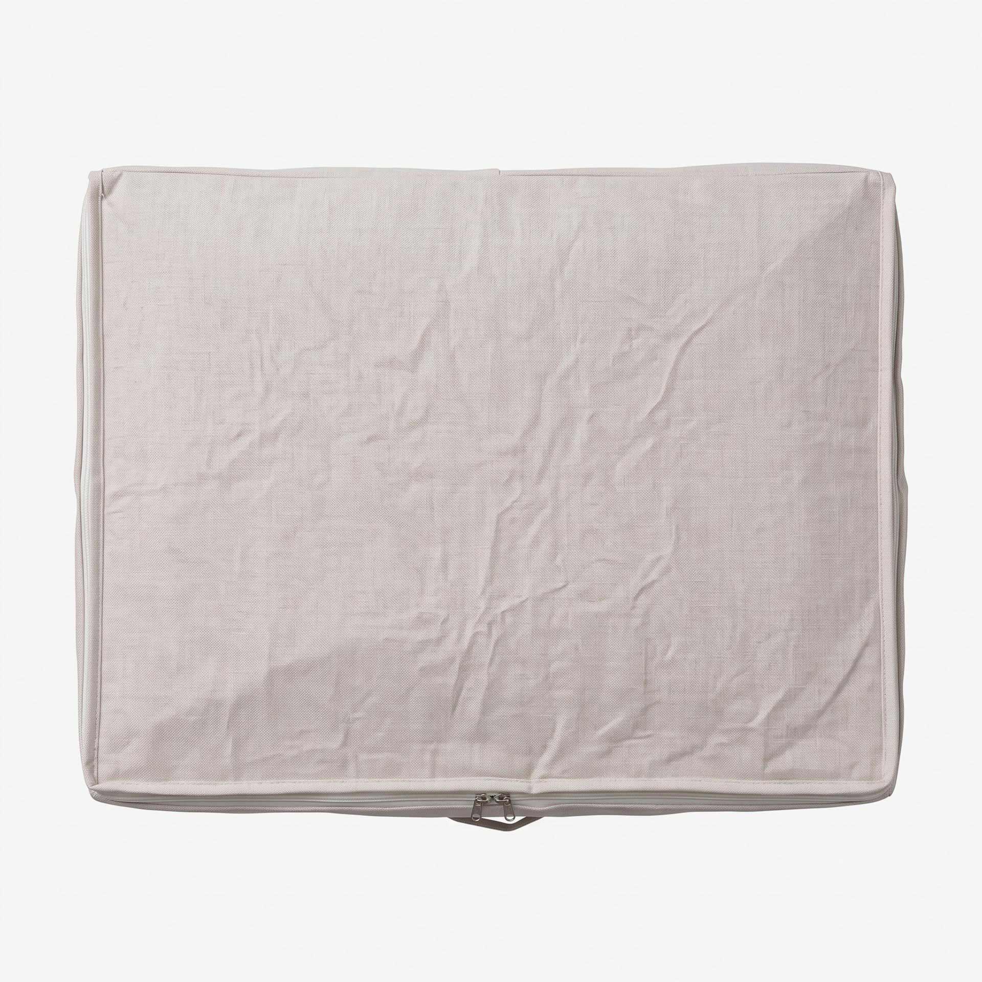 Caja de almacenaje con tapa de textil blanco Nube 60x45x30cm