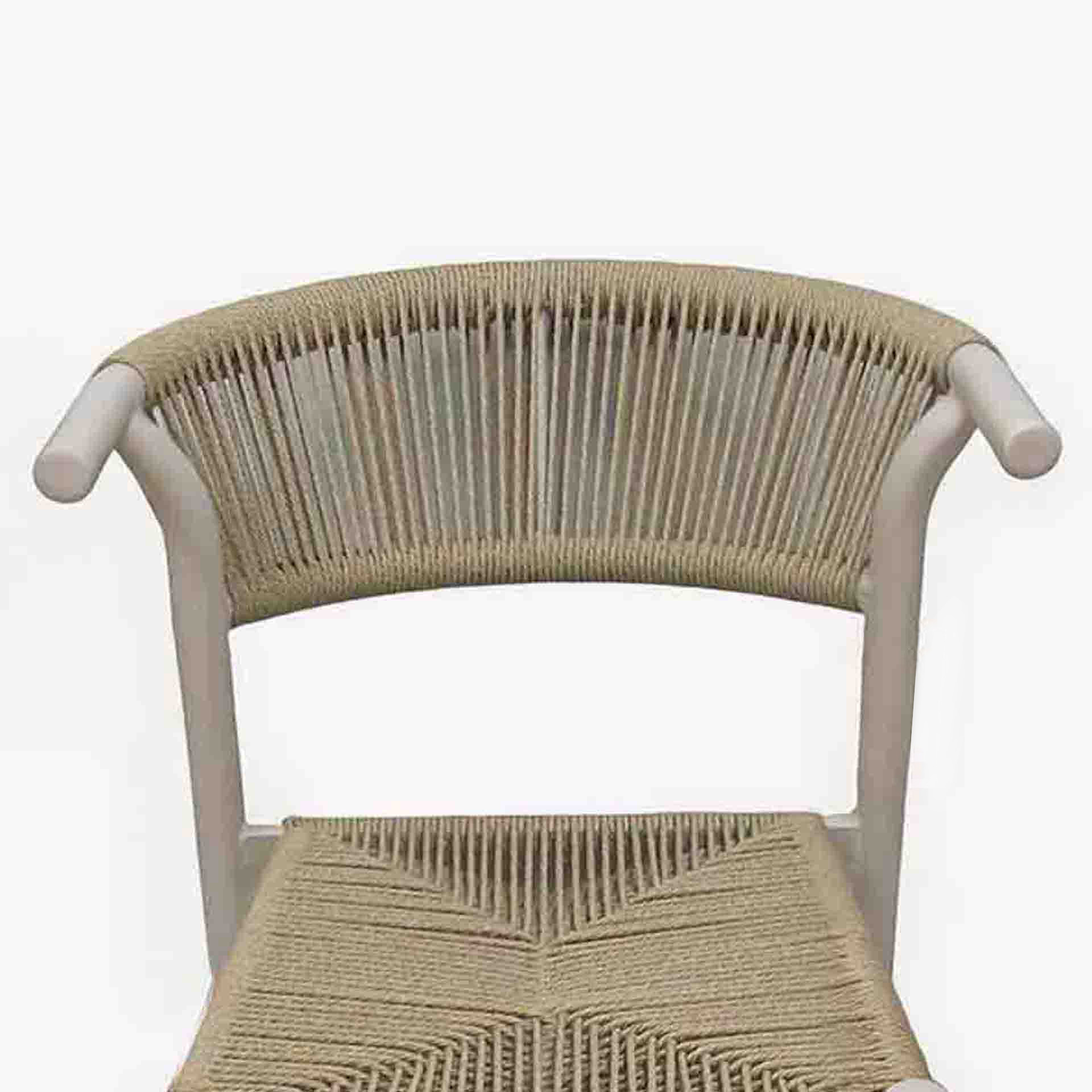 Silla de ratan blanco Prado 54x63x77cm