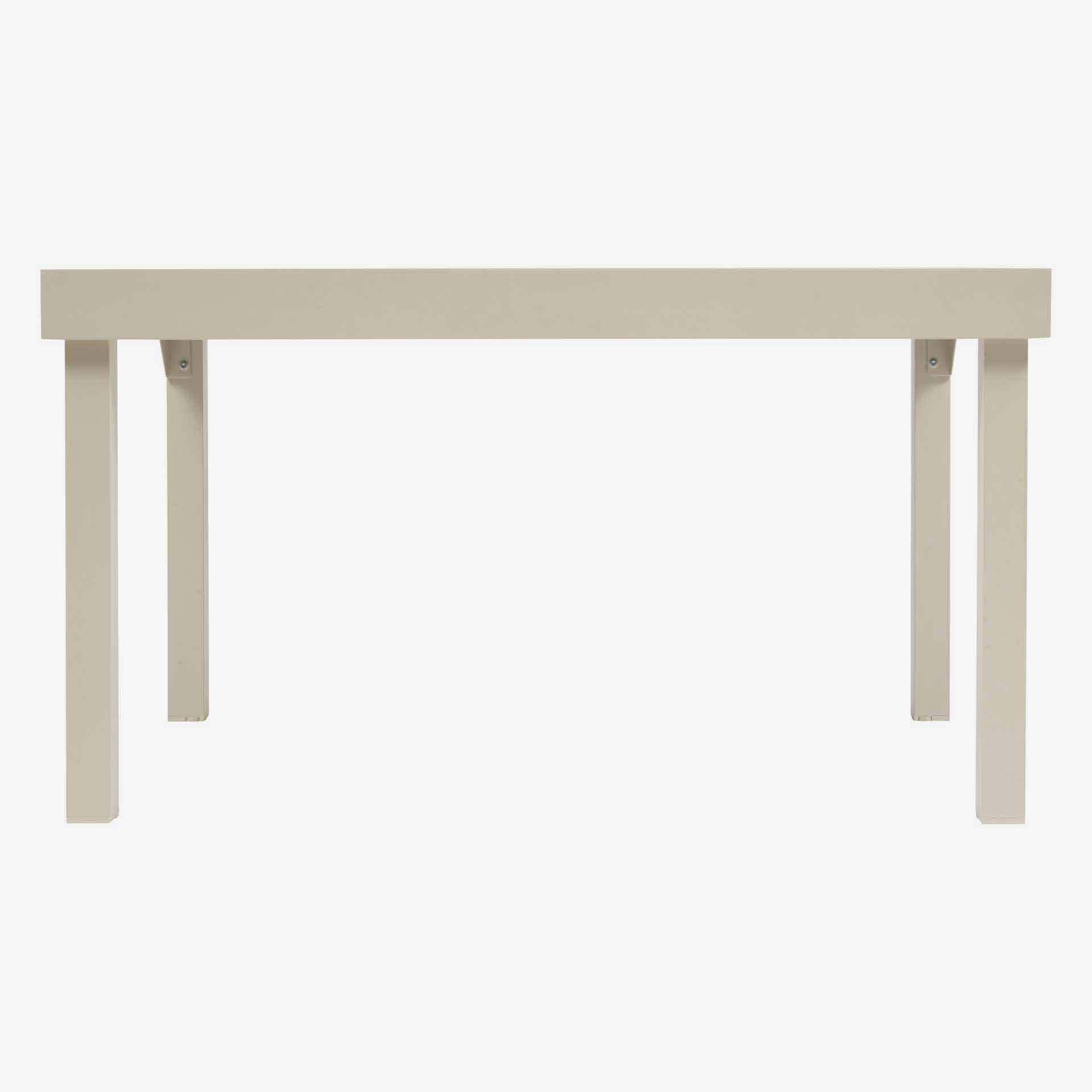 Mesa de comedor de jard&iacute;n extensible de aluminio crema y cristal impreso Piazor 135x90x76cm