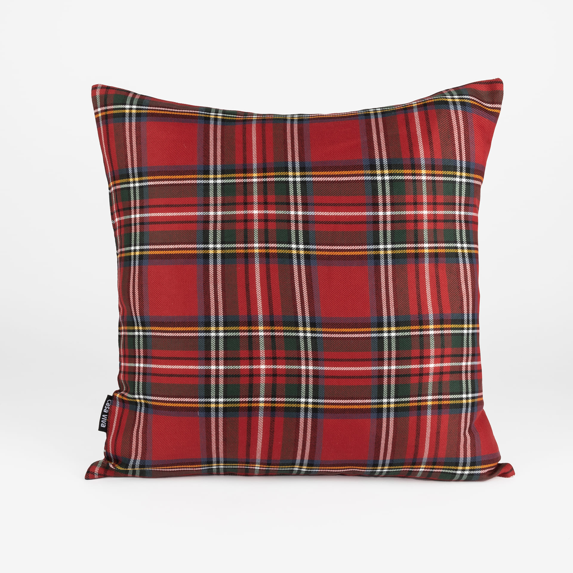 Funda cojín roja tartán 45x45cm