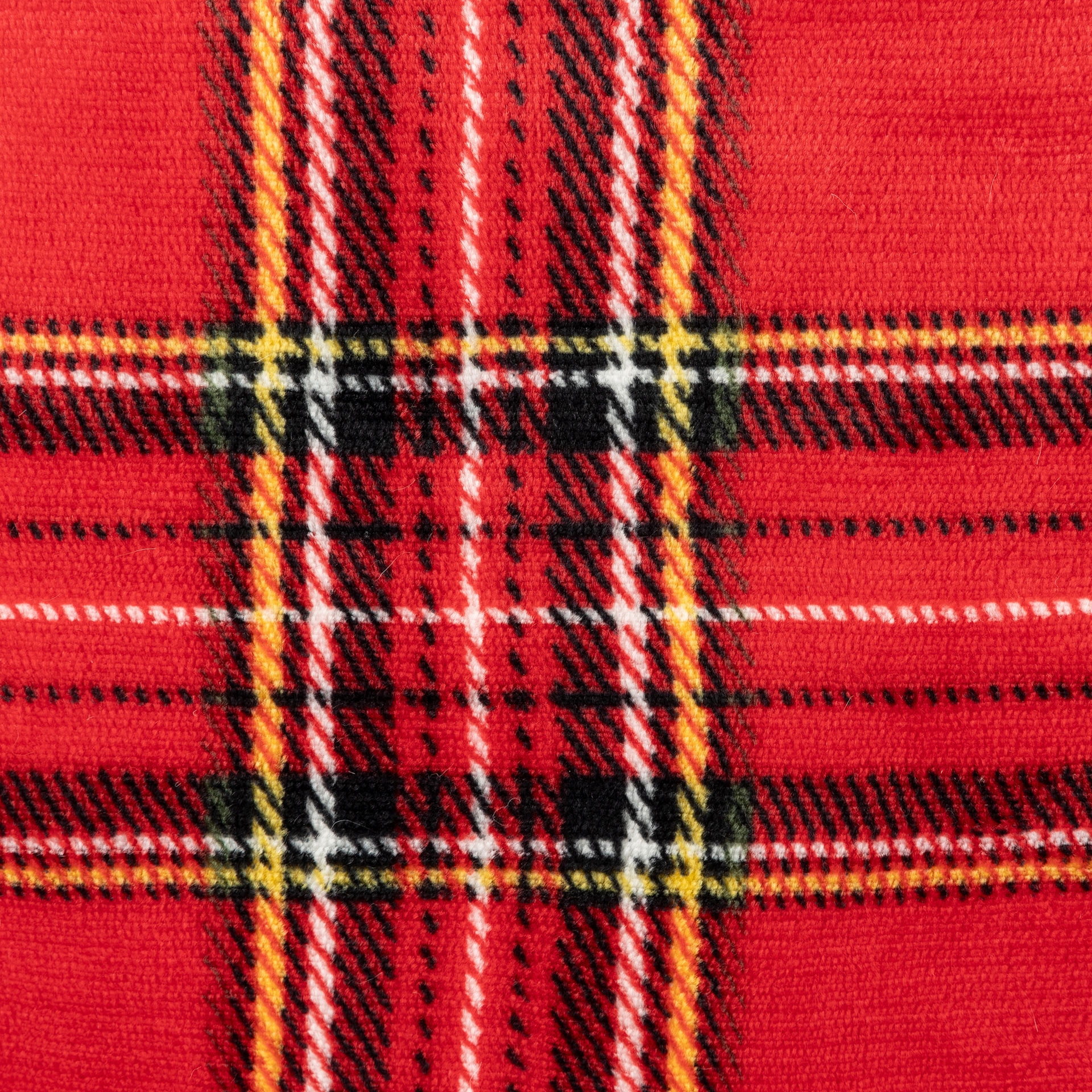 Funda de cojín de poliéster rojo Tartán 45x45cm