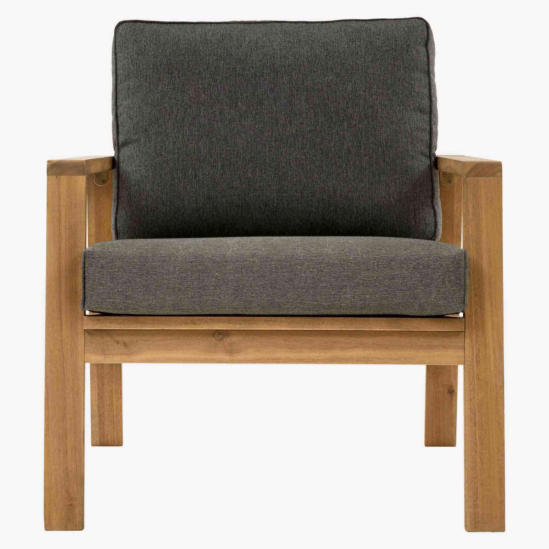 Conjunto de jard&iacute;n para 4 personas de madera de acacia Tiwin