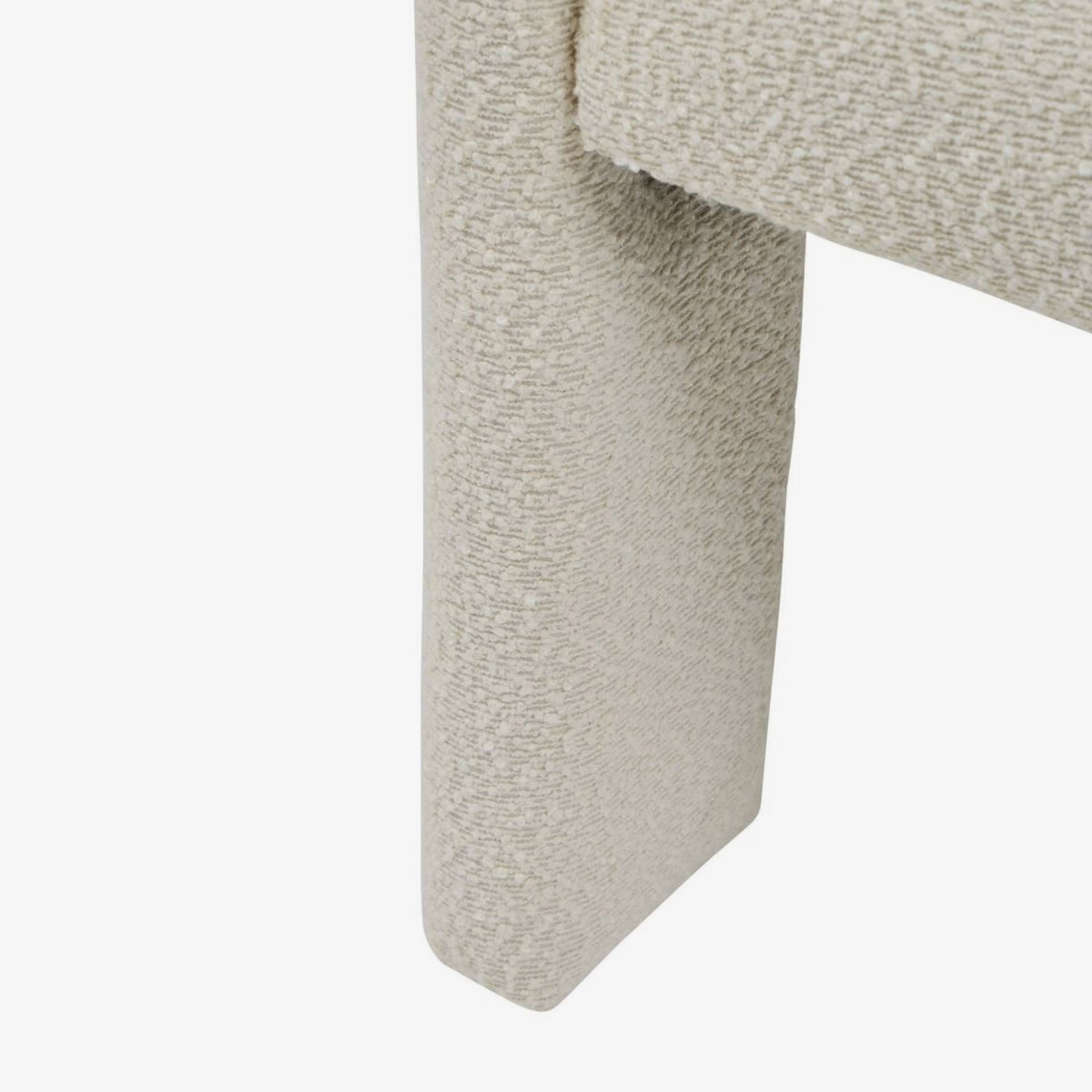 Sill&oacute;n de comedor blanco de borreguito Doran