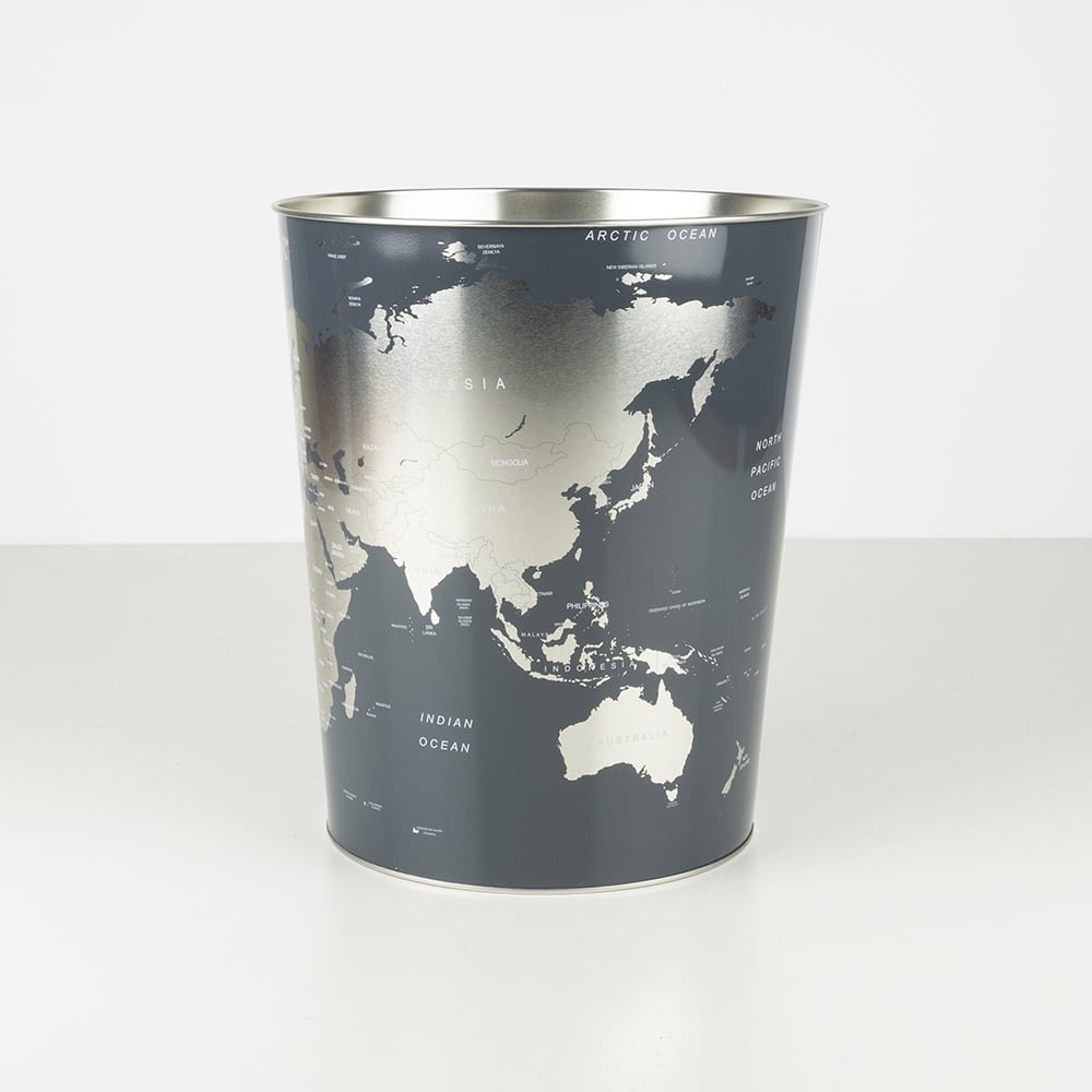 Papelera mapa mundi &Oslash;26x17cm
