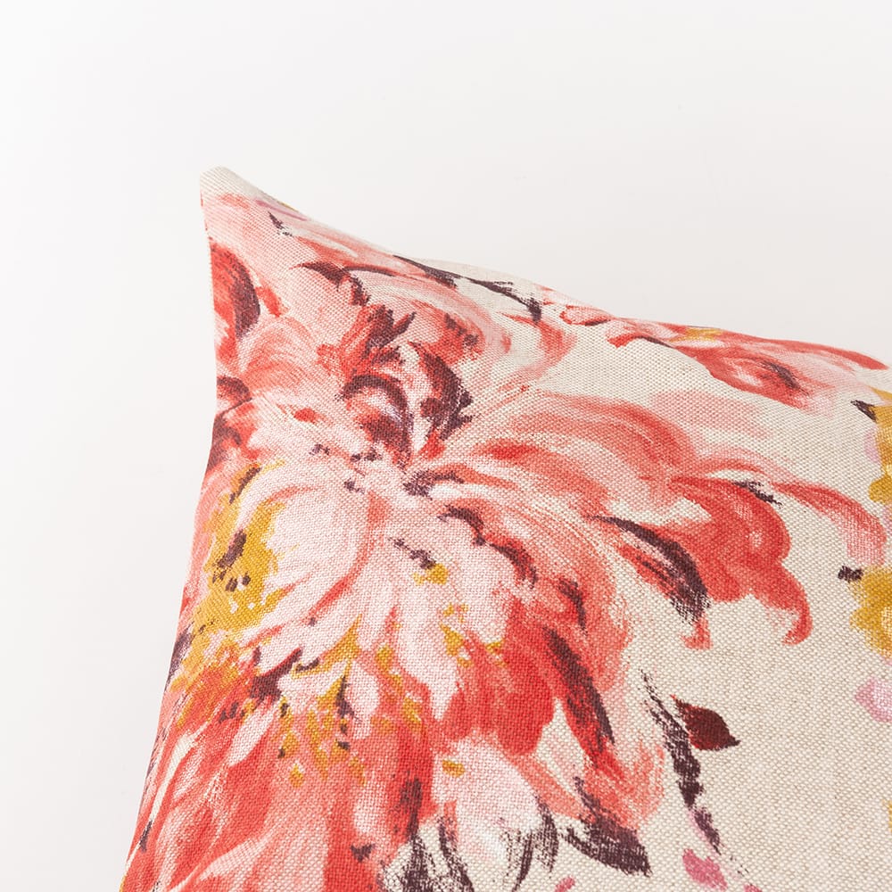 Funda de coj&iacute;n granate floral Cezzane 45x45cm