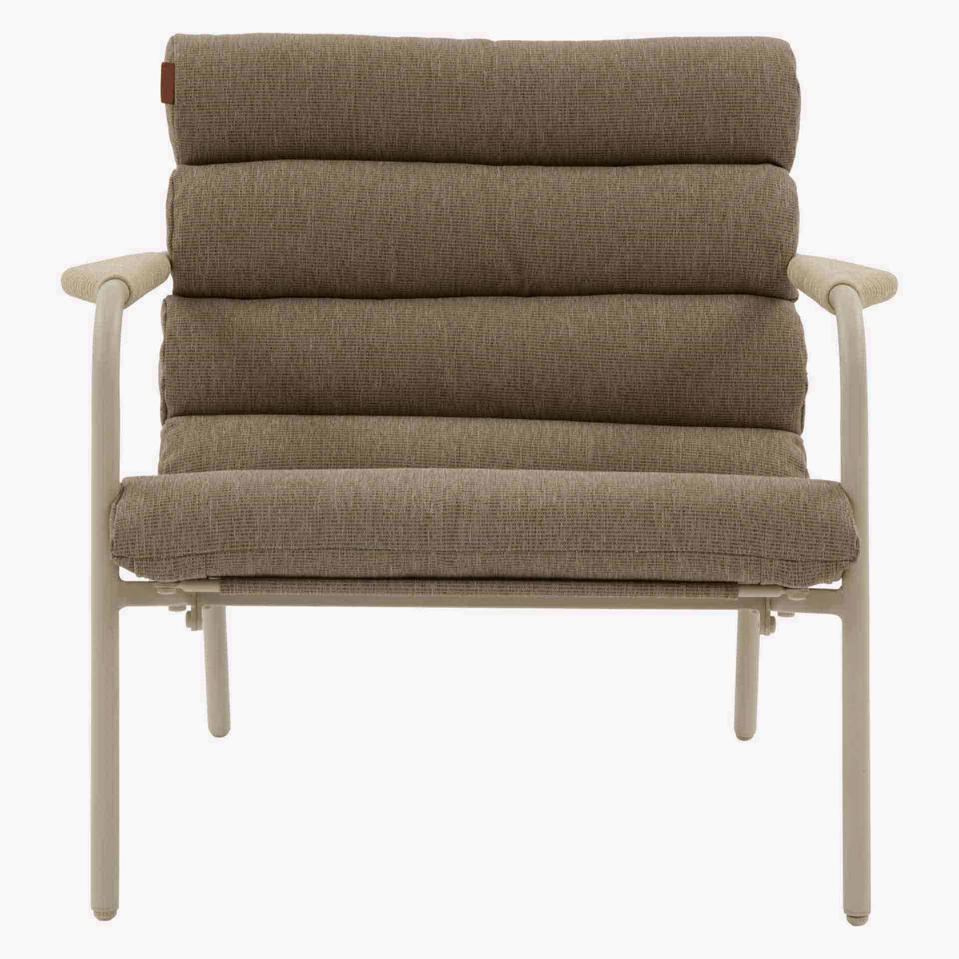 Conjunto de jard&iacute;n para 4 personas de acero crema Solani