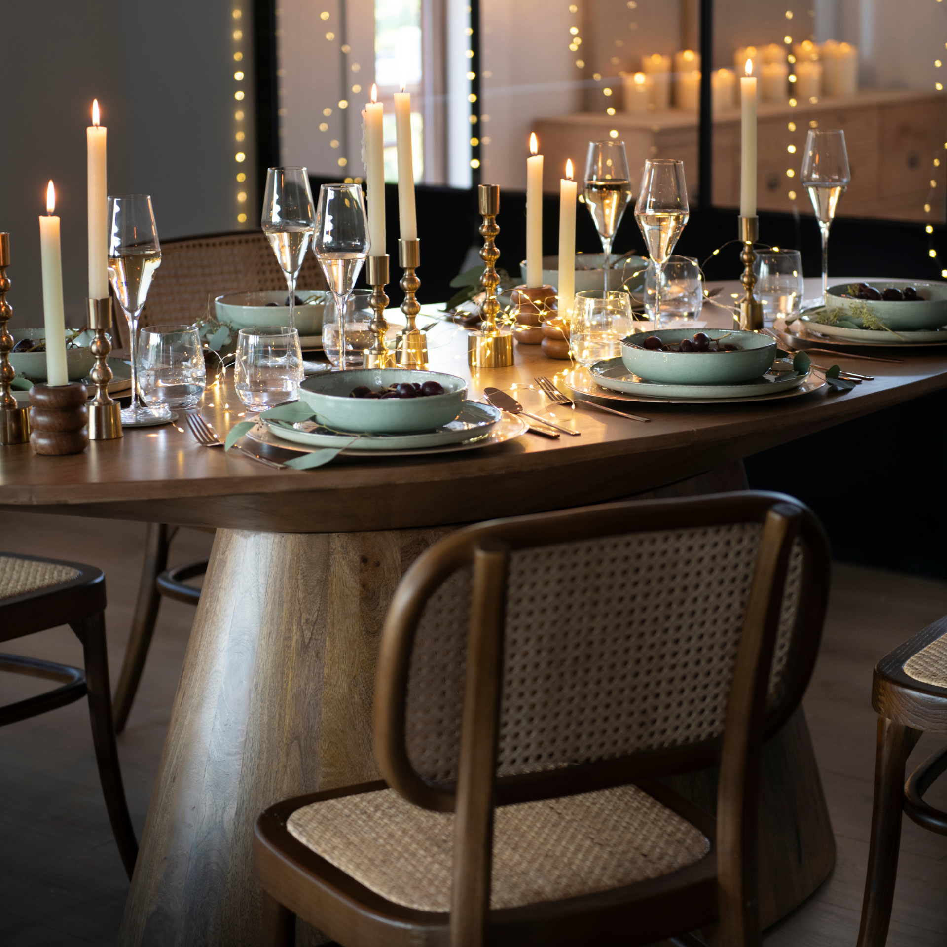 Mesa de comedor de madera de mango Sidney 200x100x77cm Clau&Chloe