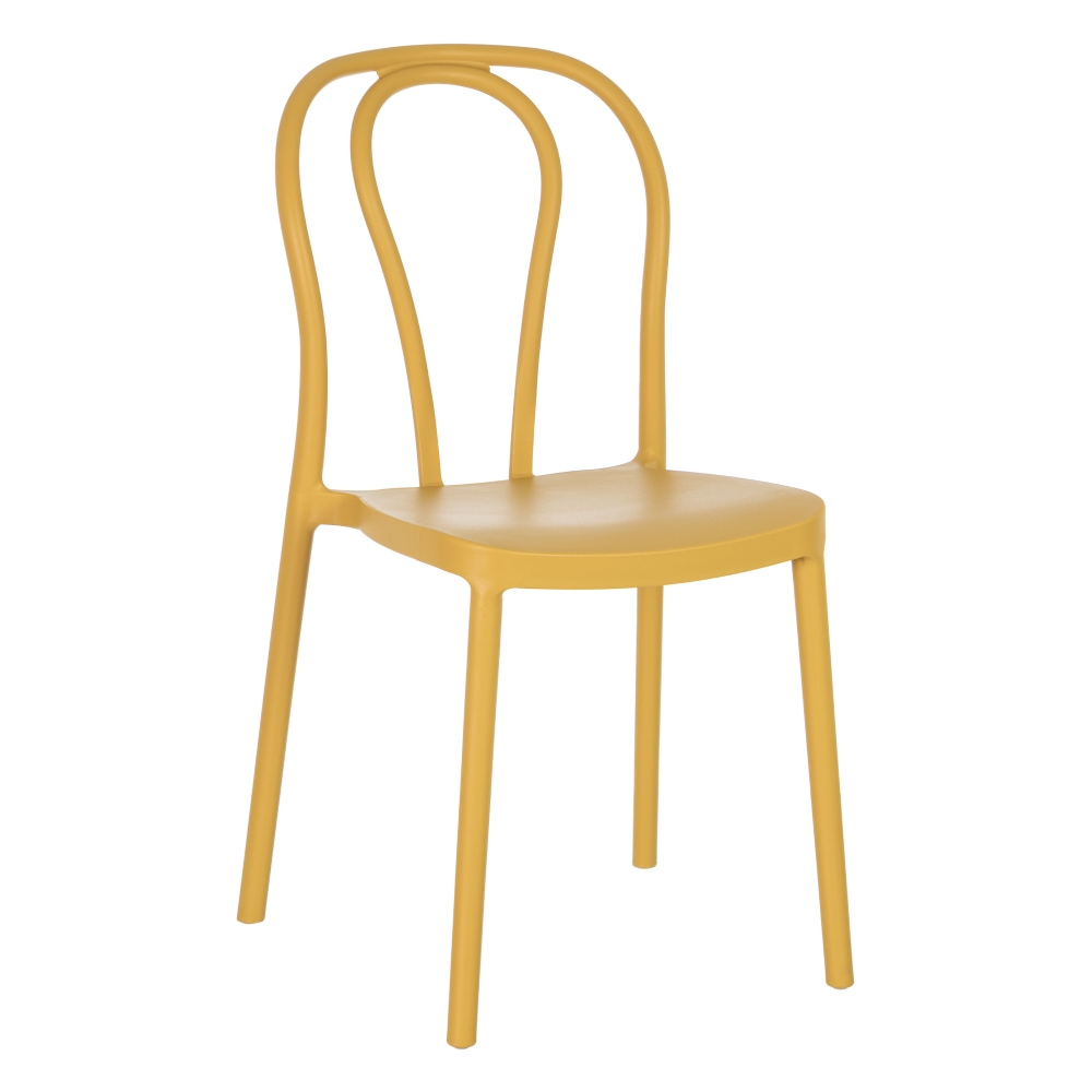 Set de 4 sillas de comedor amarillo Marin 43x53x85cm