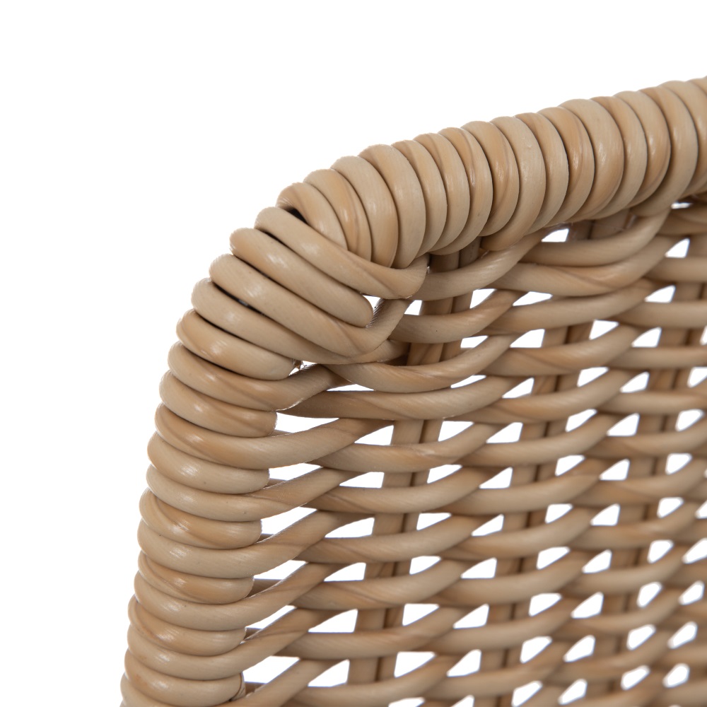 Taburete alto de ratán sintético y metal 45x41x113cm