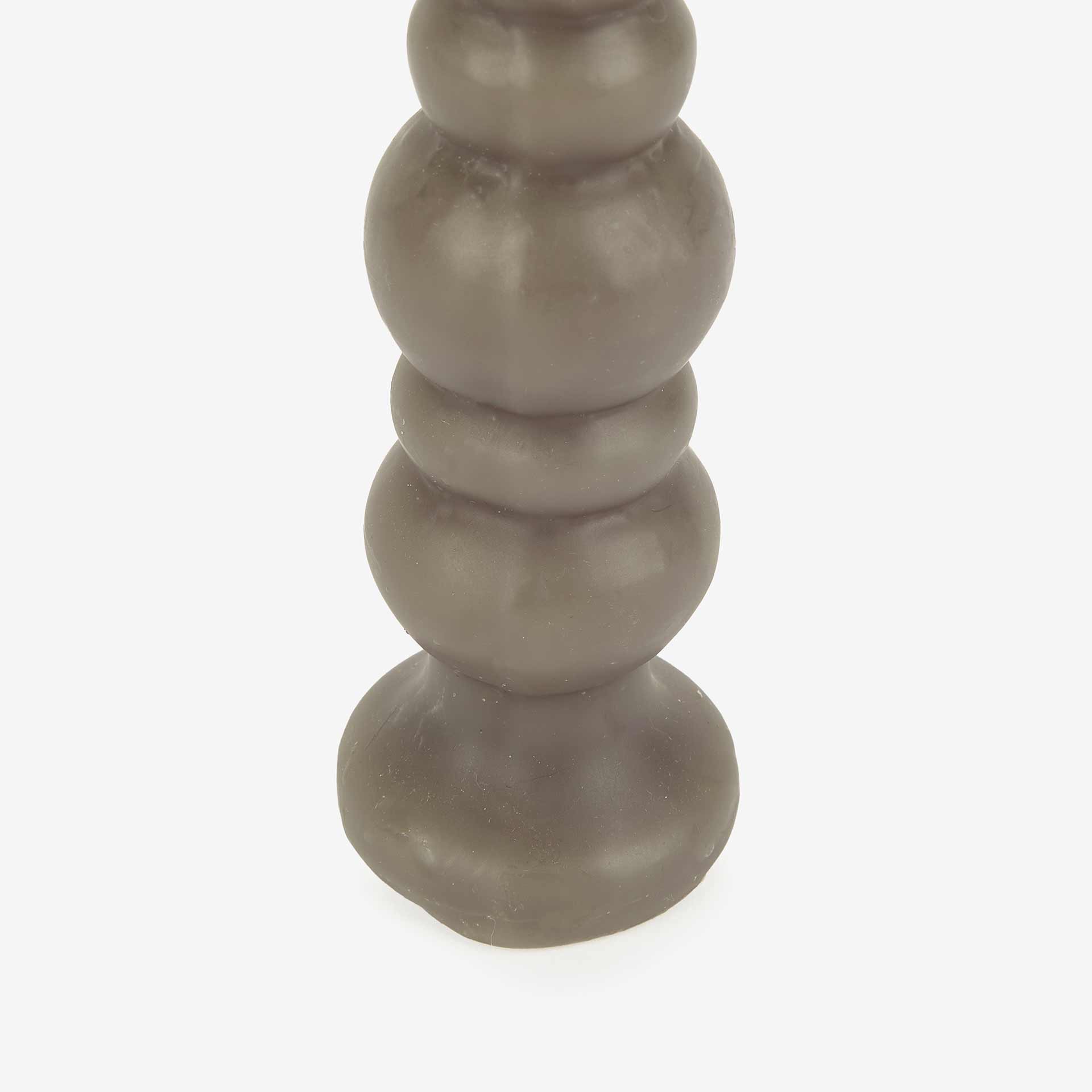 Vela decorativa antracita de bola 15cm