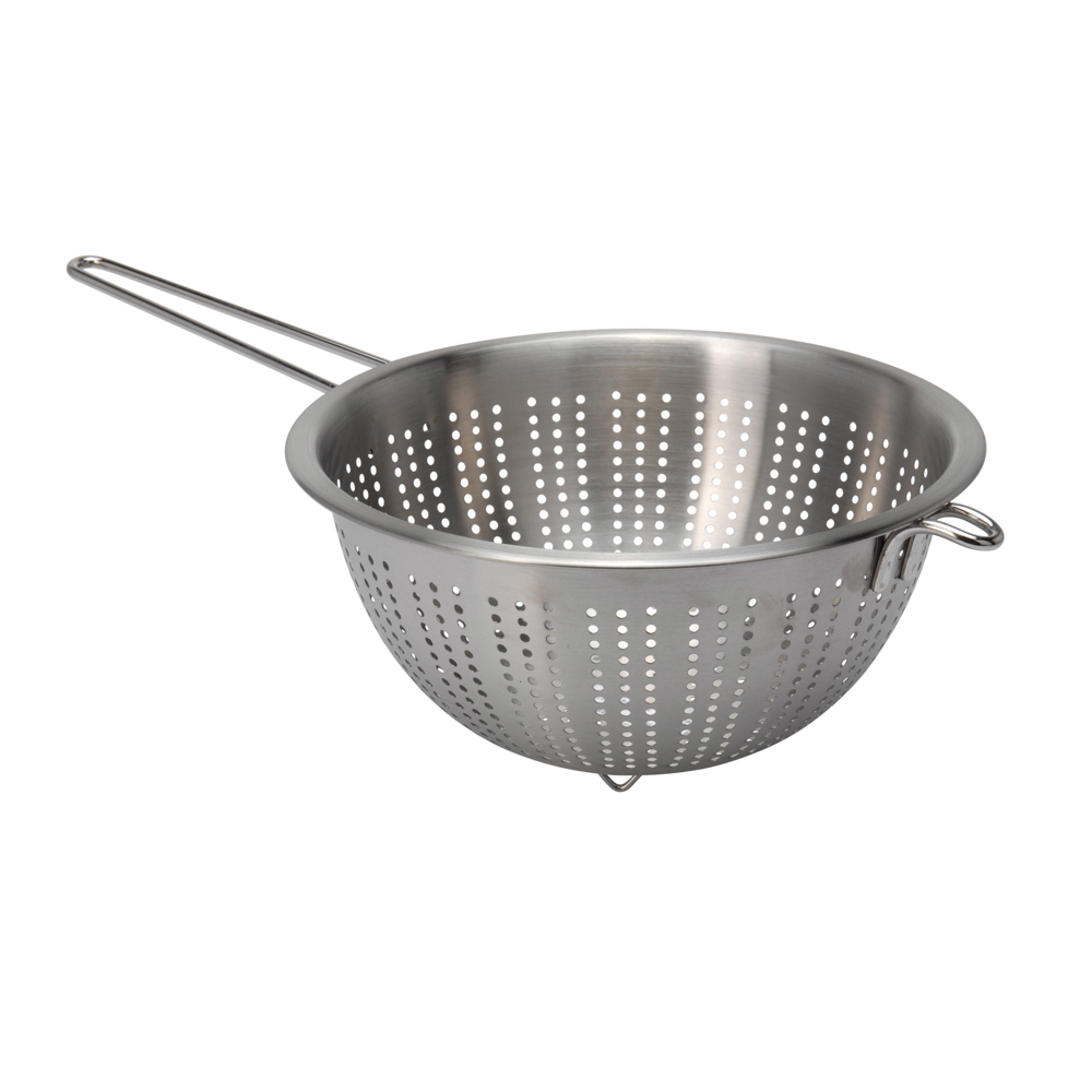 Escurridor con mango de acero inoxidable