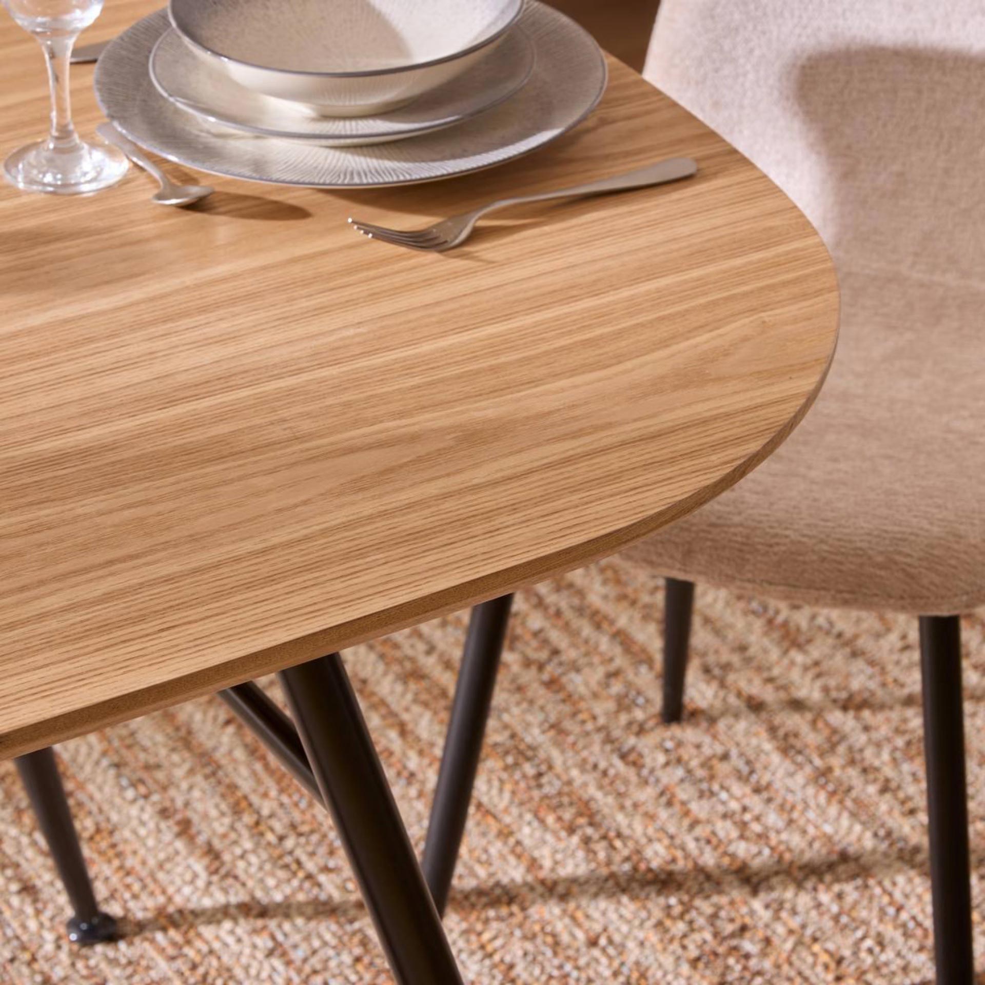 Mesa de comedor de madera 160x90cm 